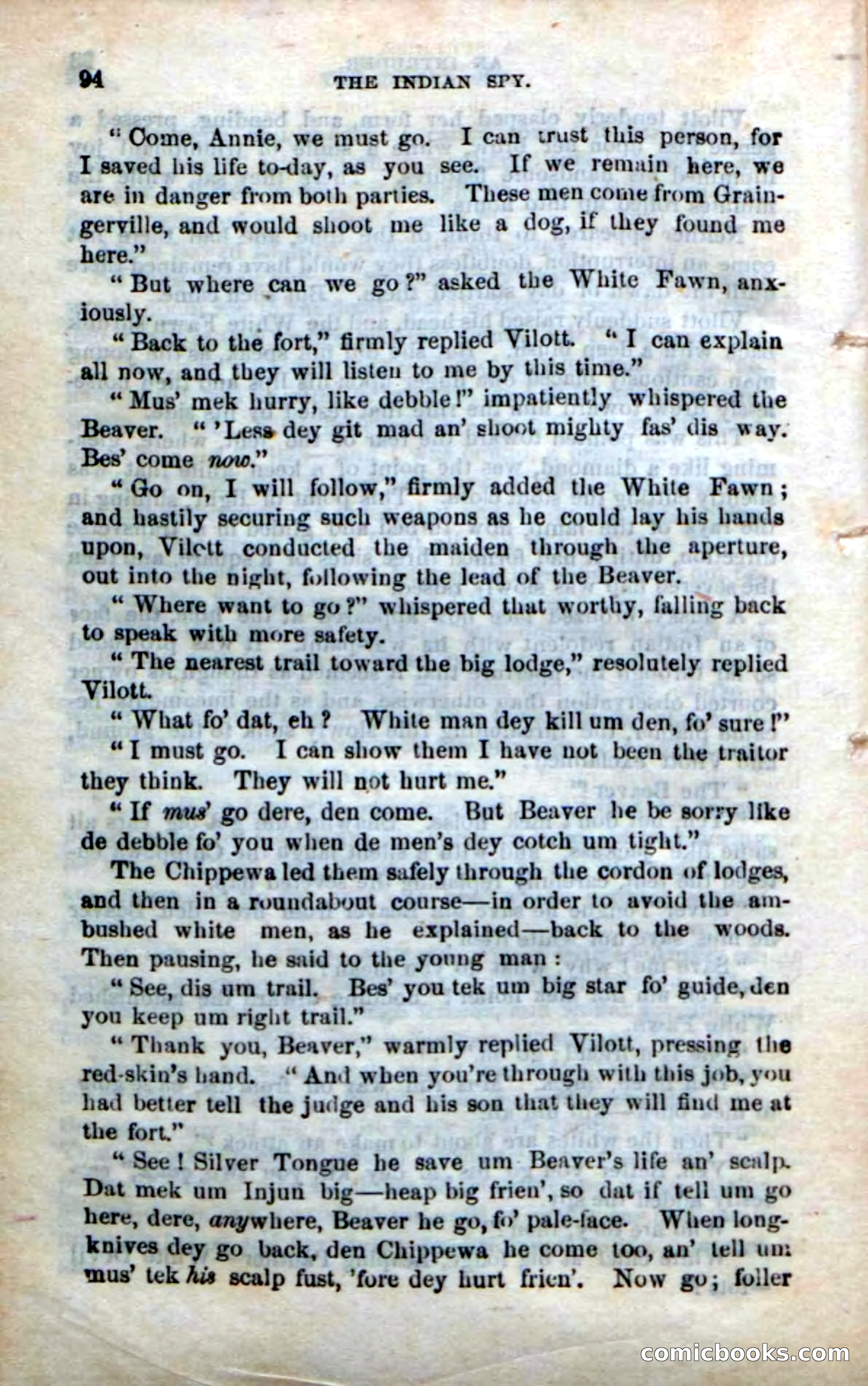 Beadle's Dime Novels No. 218: The Indian Spy — page 92 of 100