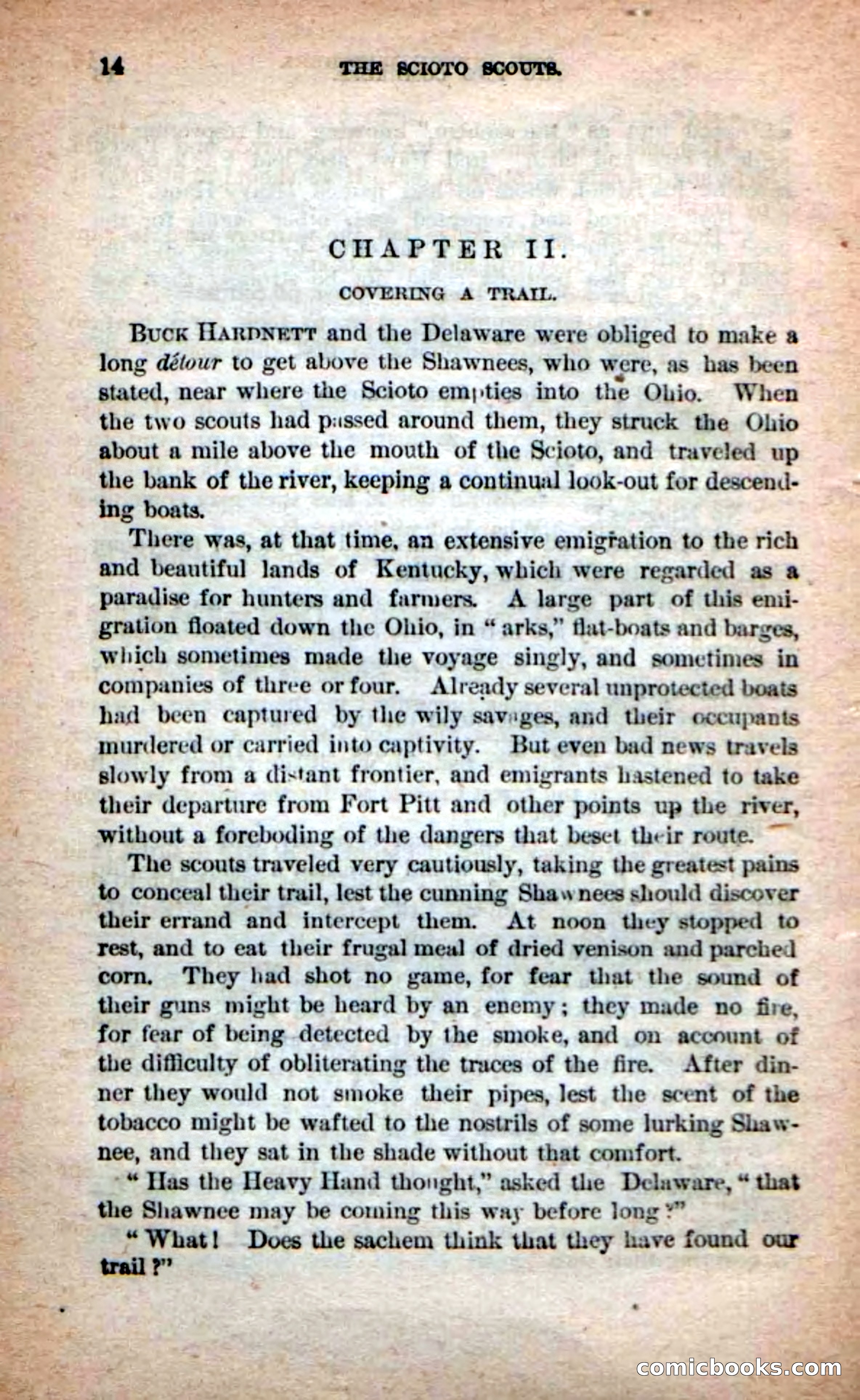 Beadle's Dime Novels No. 219: The Scioto Scouts — page 12 of 100