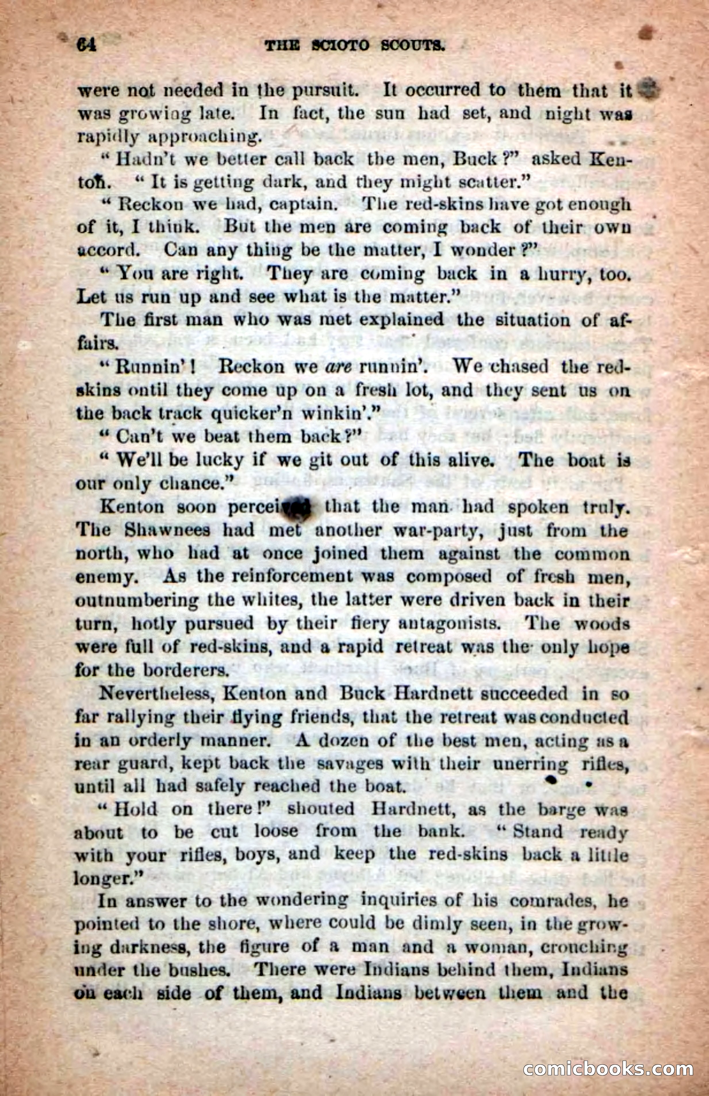 Beadle's Dime Novels No. 219: The Scioto Scouts — page 62 of 100