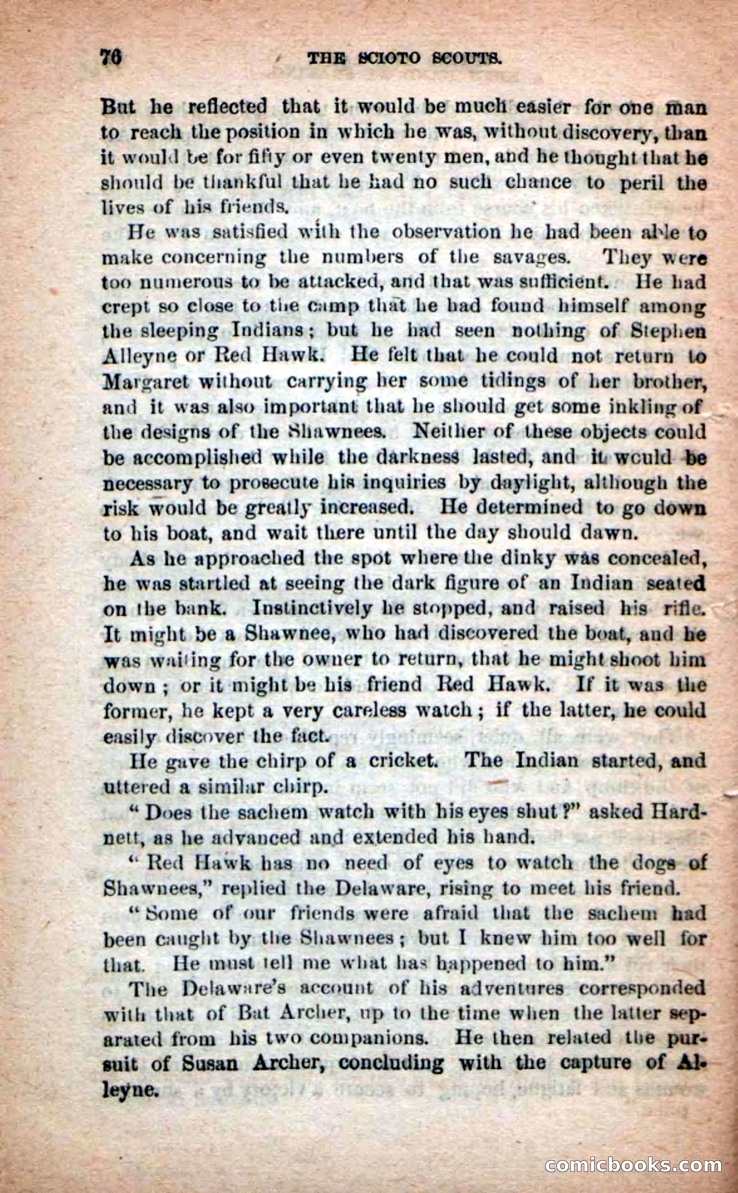 Beadle's Dime Novels No. 219: The Scioto Scouts — page 74 of 100