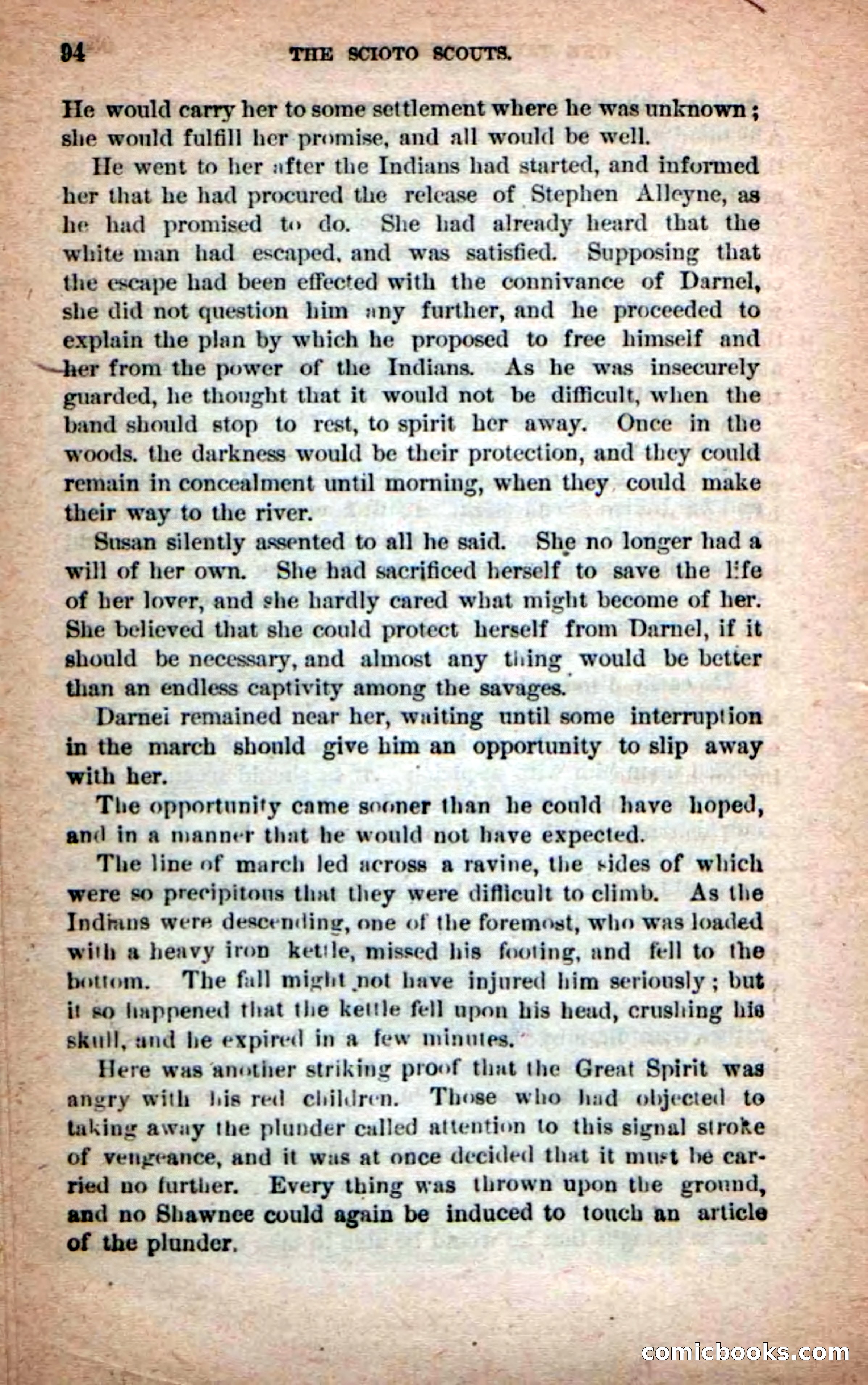 Beadle's Dime Novels No. 219: The Scioto Scouts — page 92 of 100