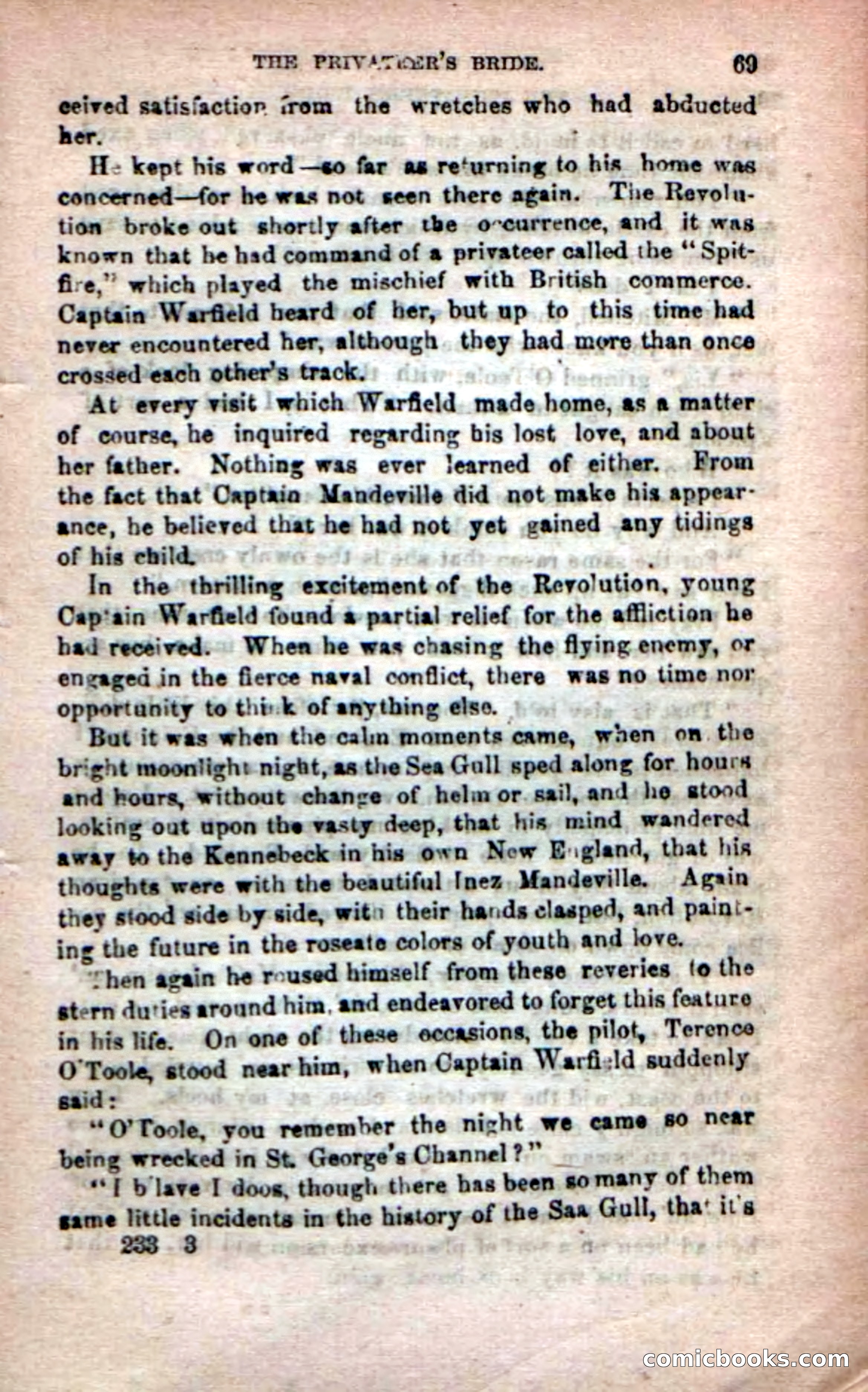 Beadle's Dime Novels No. 233: The Privateer's Bride — page 67 of 100