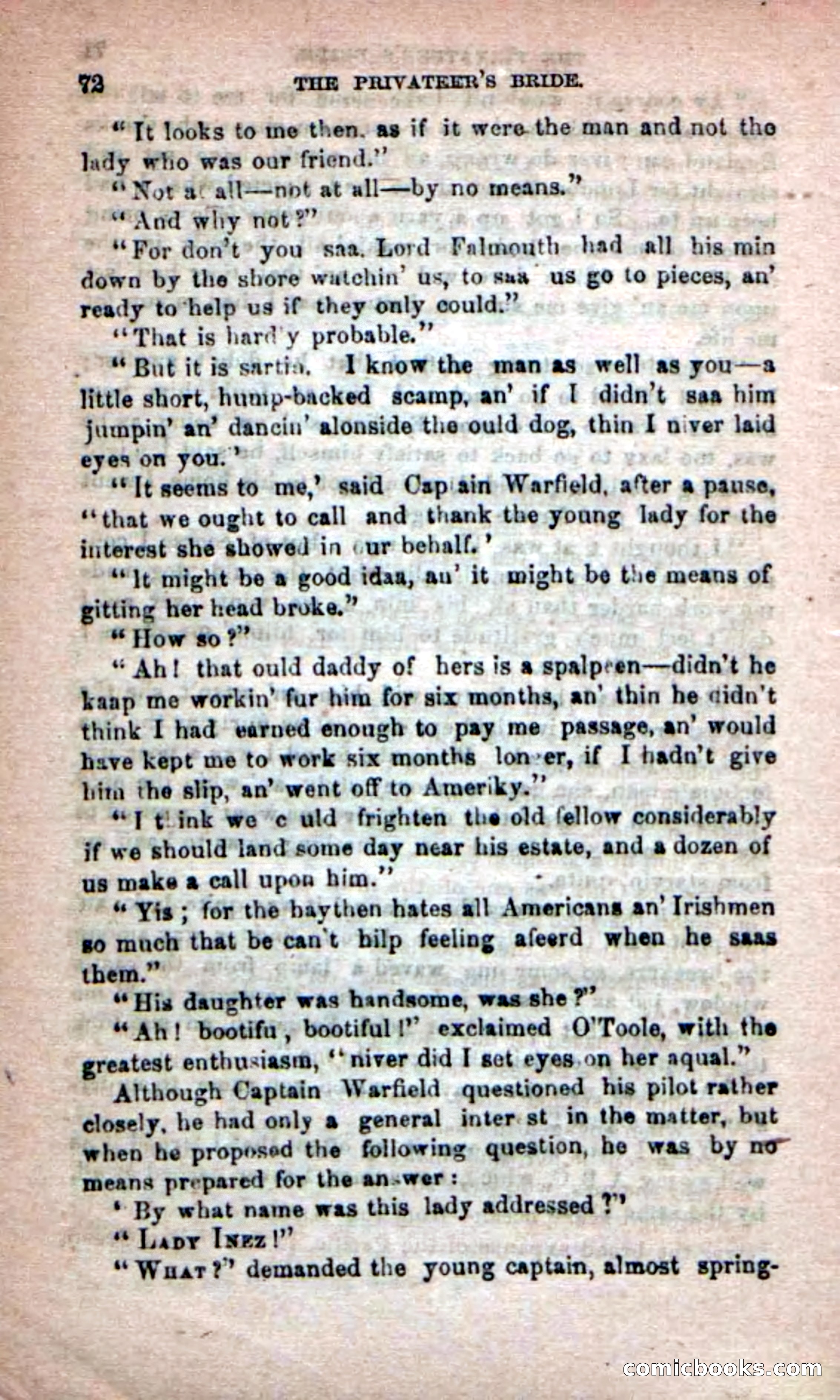 Beadle's Dime Novels No. 233: The Privateer's Bride — page 70 of 100
