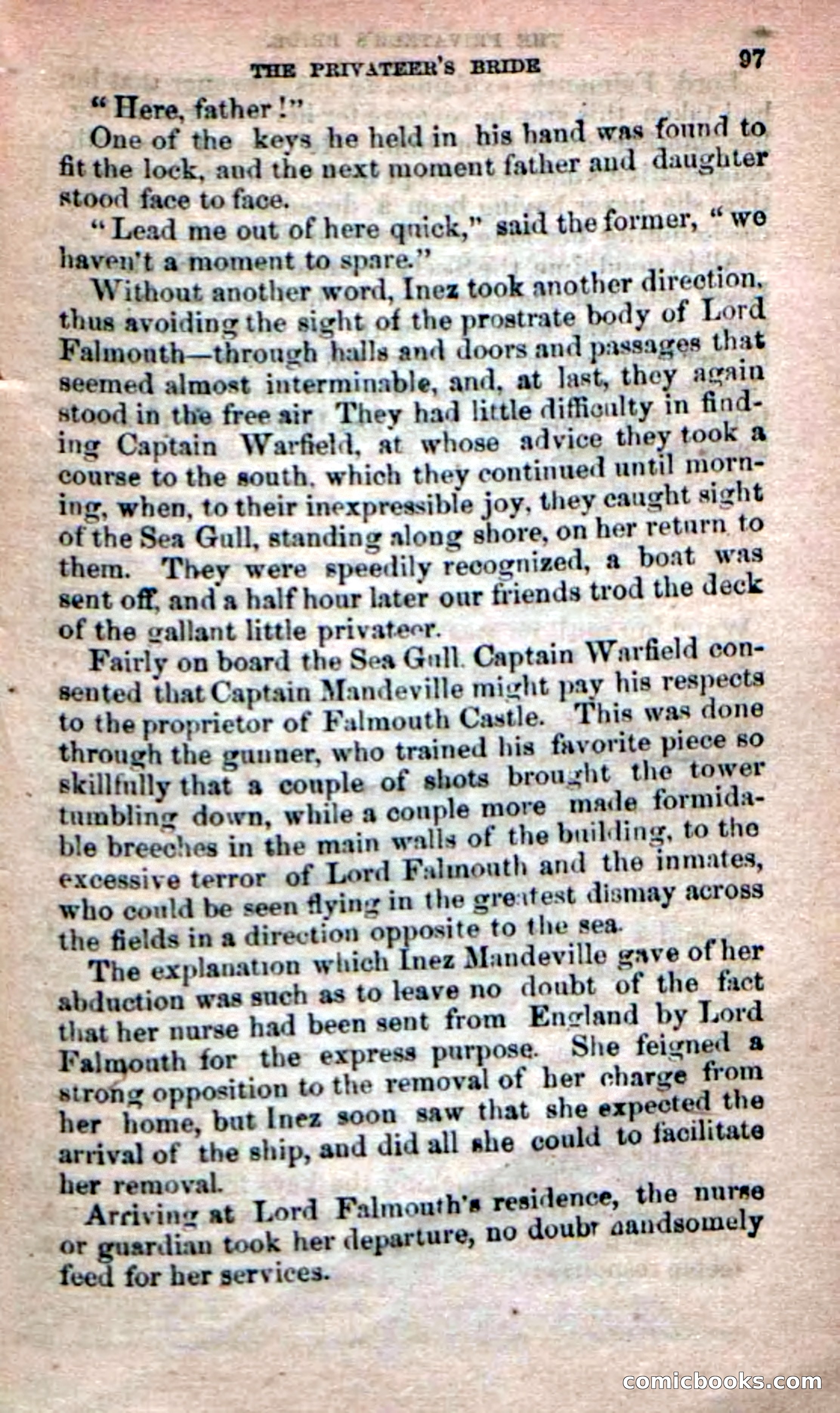 Beadle's Dime Novels No. 233: The Privateer's Bride — page 95 of 100