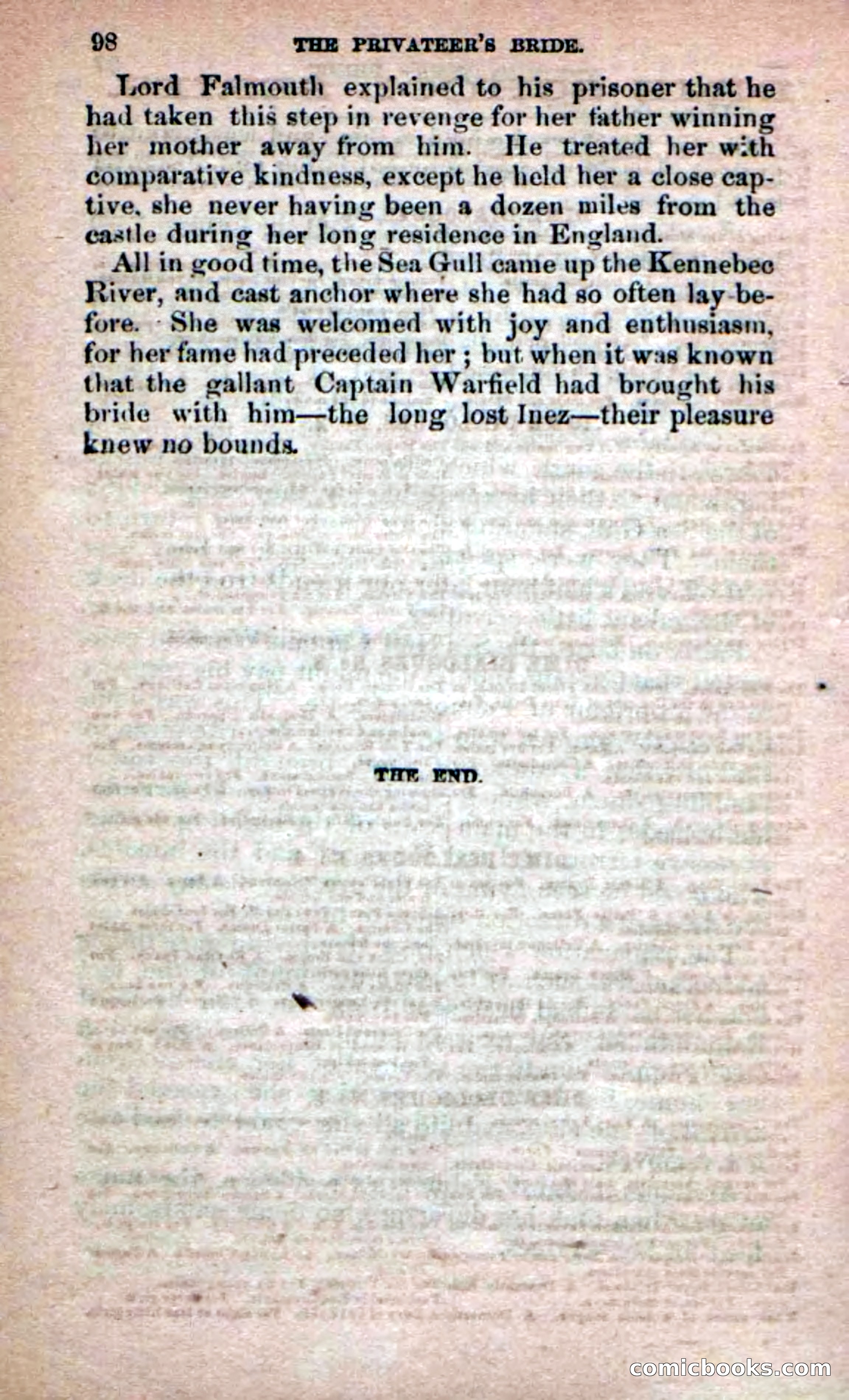 Beadle's Dime Novels No. 233: The Privateer's Bride — page 96 of 100