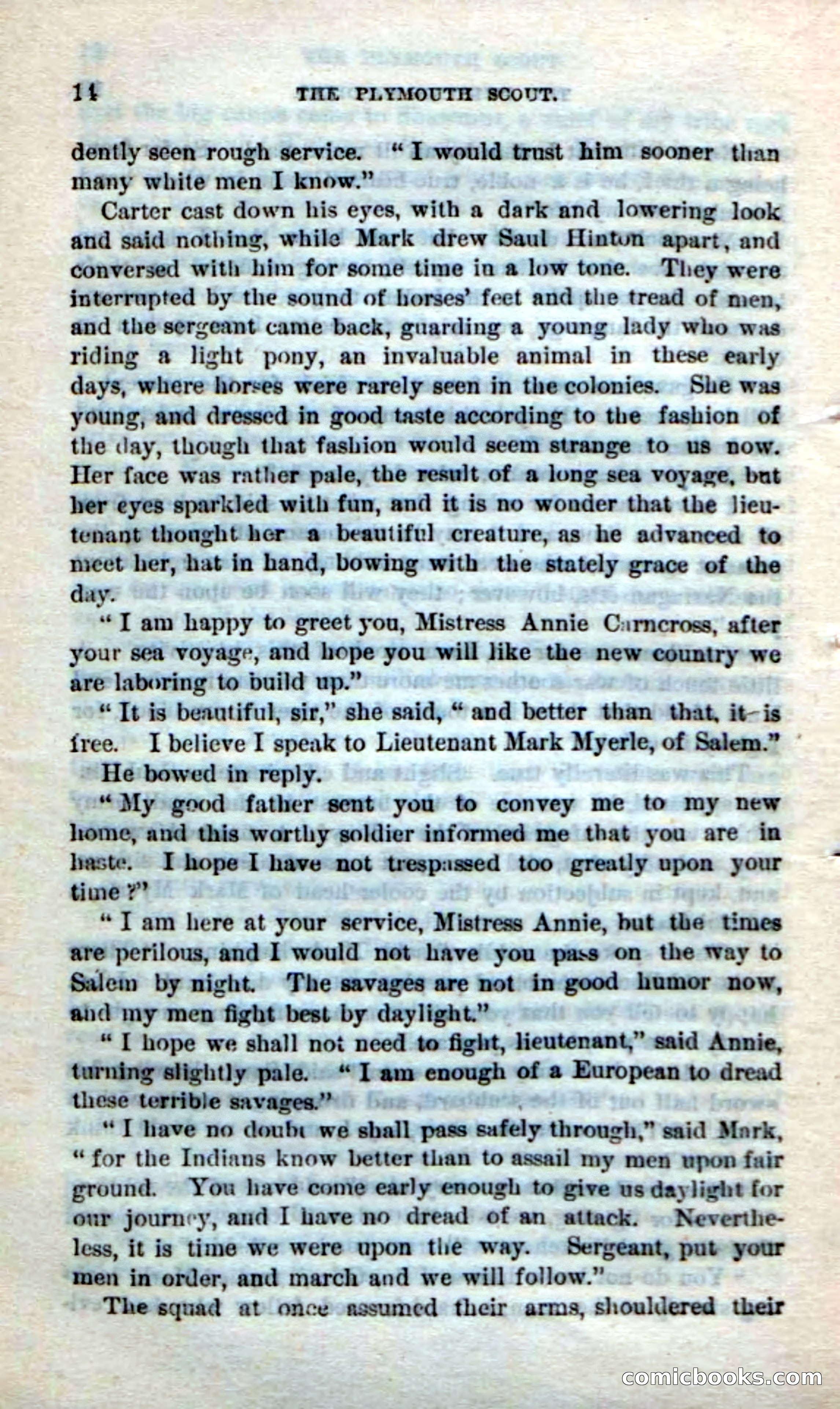Beadle's Dime Novels No. 237: The Plymouth Scout — page 12 of 100