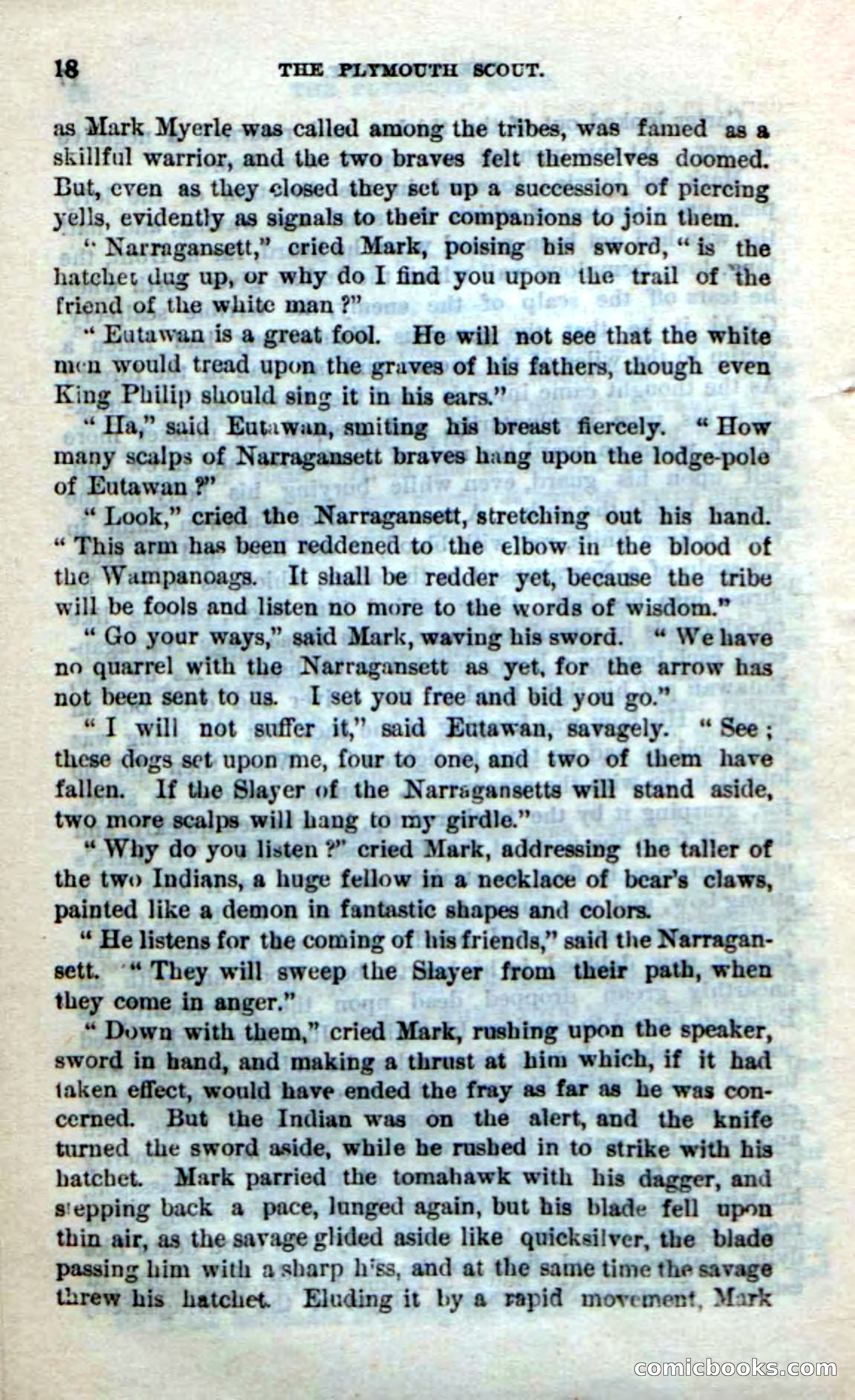 Beadle's Dime Novels No. 237: The Plymouth Scout — page 16 of 100