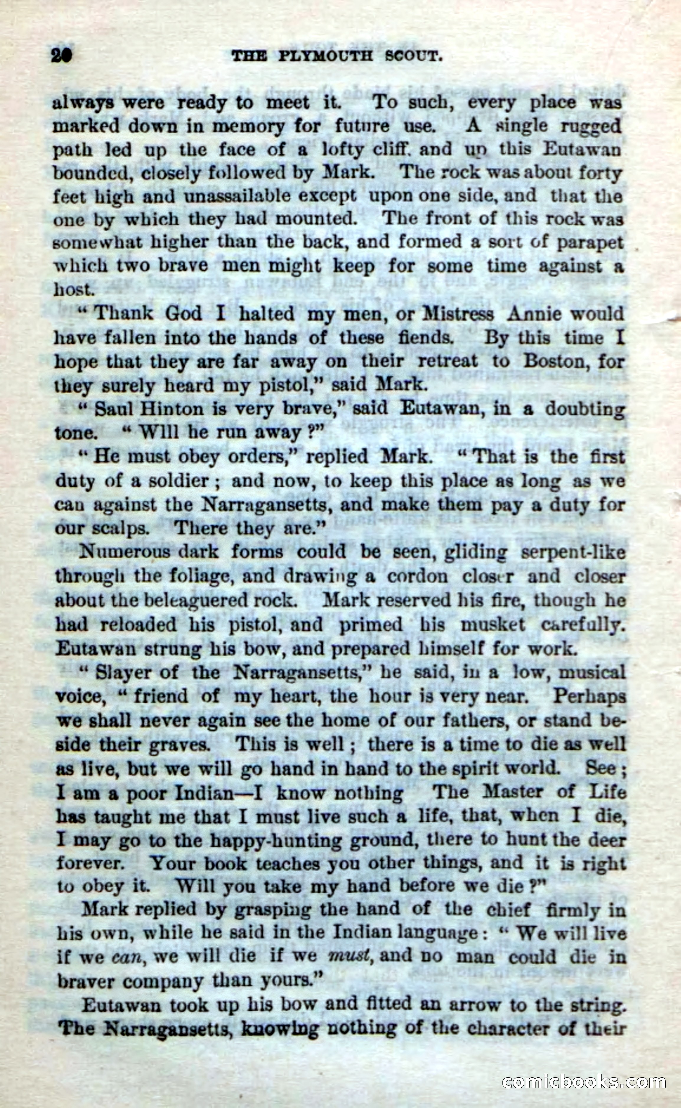 Beadle's Dime Novels No. 237: The Plymouth Scout — page 18 of 100