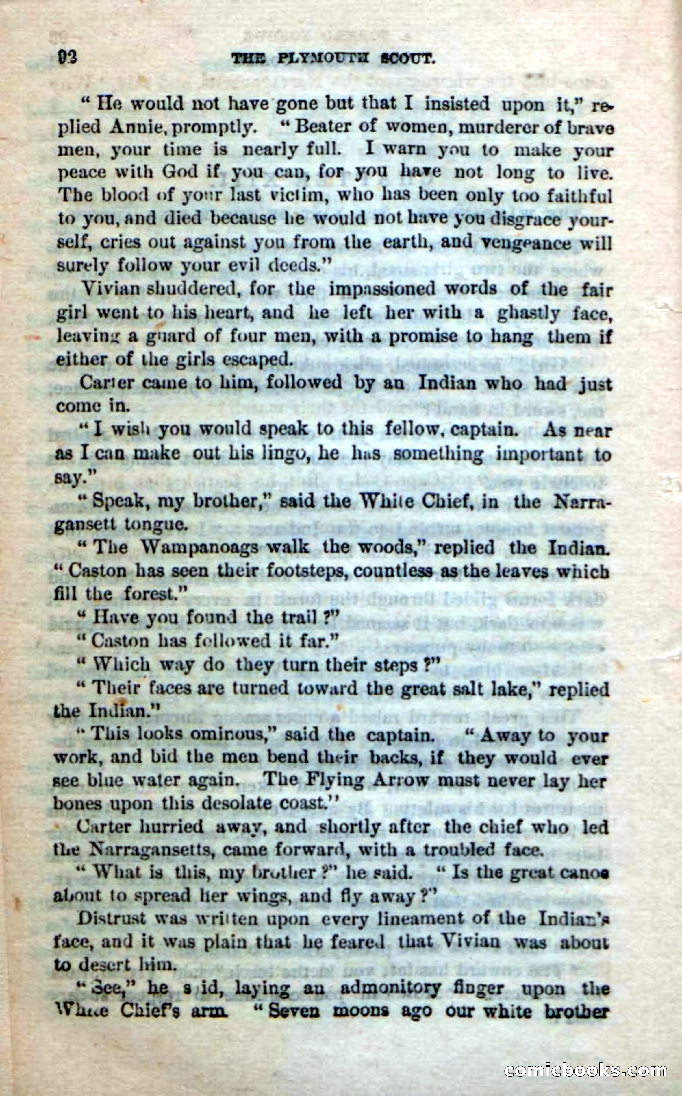 Beadle's Dime Novels No. 237: The Plymouth Scout — page 90 of 100