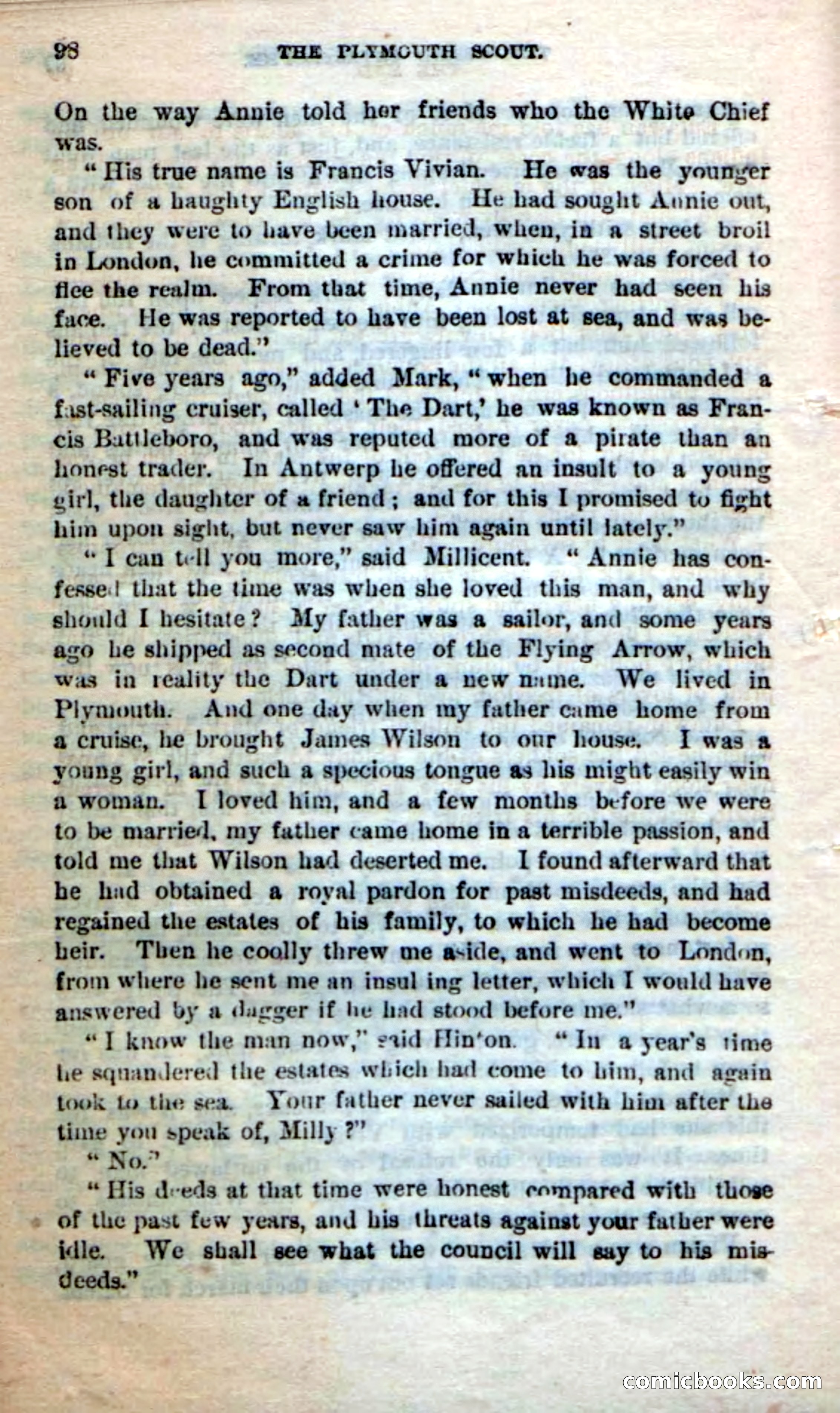 Beadle's Dime Novels No. 237: The Plymouth Scout — page 96 of 100