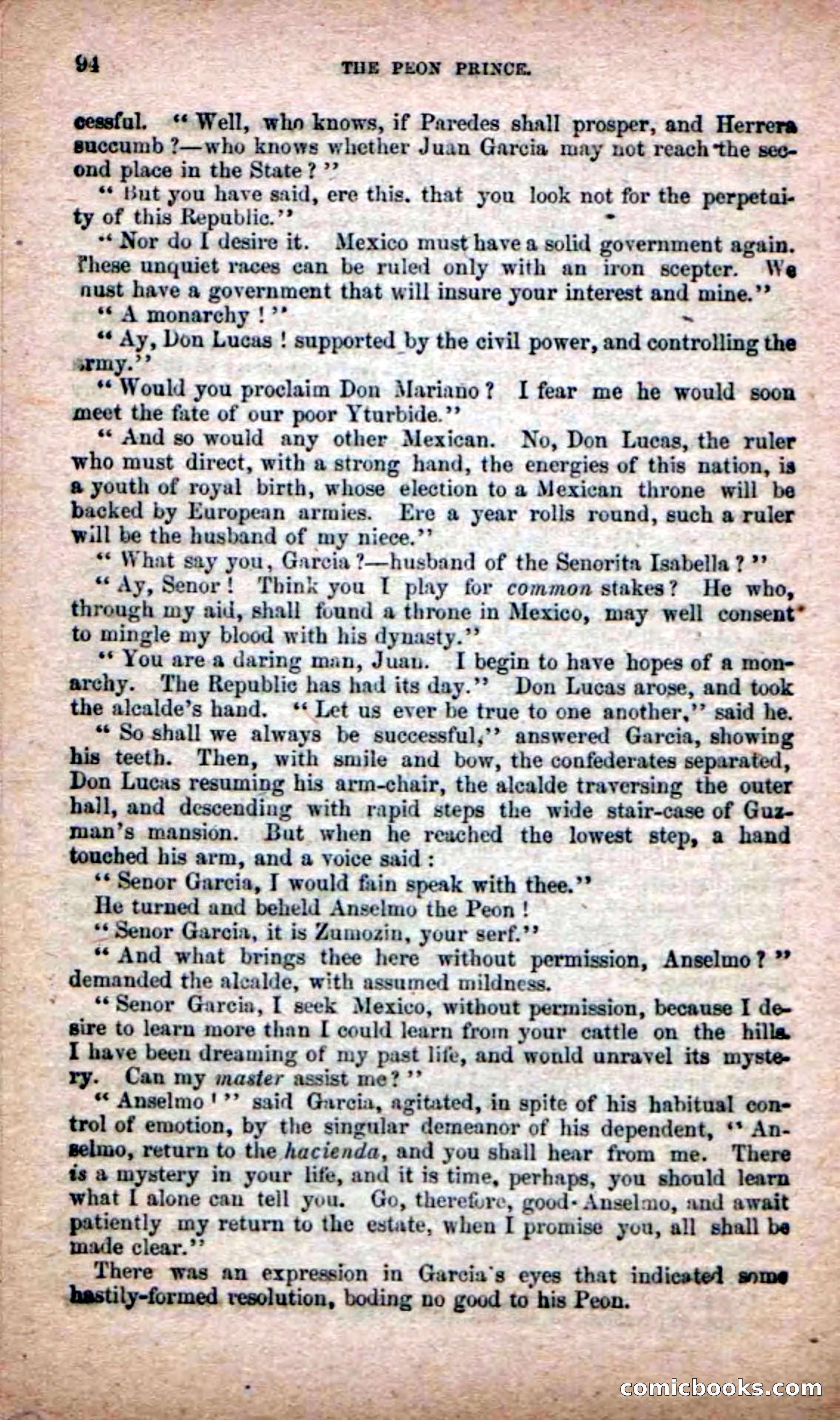 The Peon Prince; or, The Yankee Knight Errant — page 92 of 100