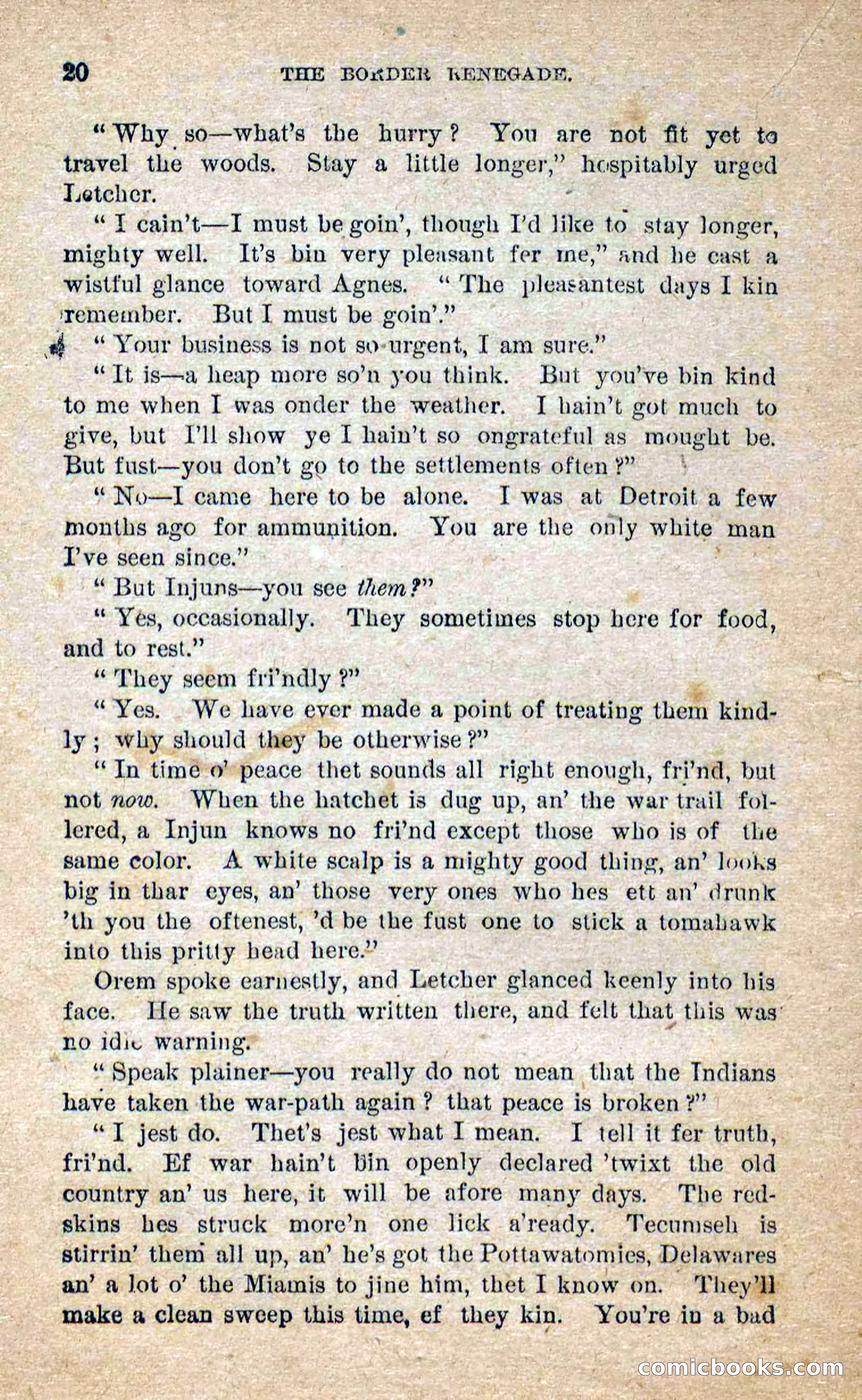 Beadle's Dime Novels No. 250: The Border Renegade — page 16 of 72