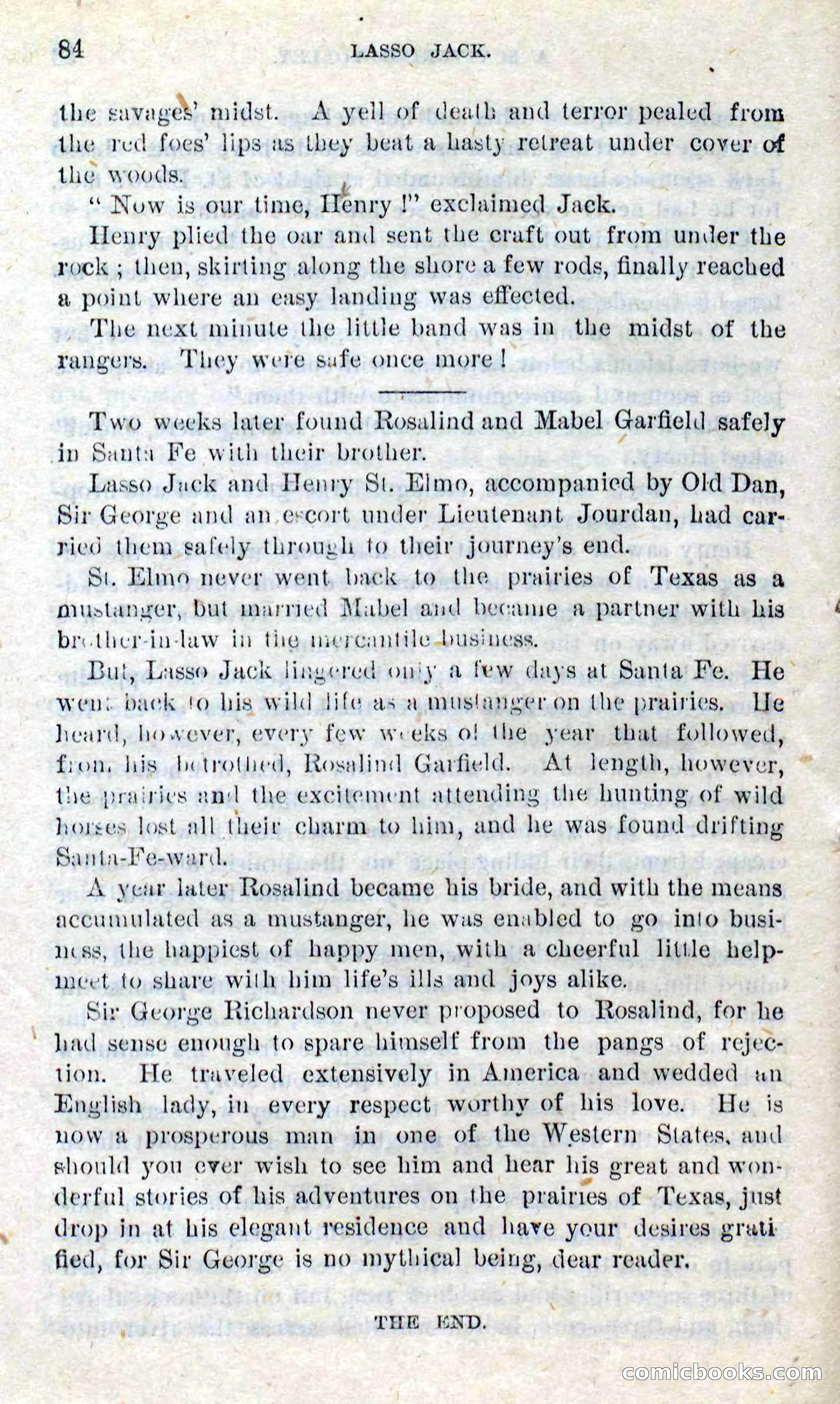 Beadle's Dime Novels No. 269: The Young Mustanger — page 80 of 82