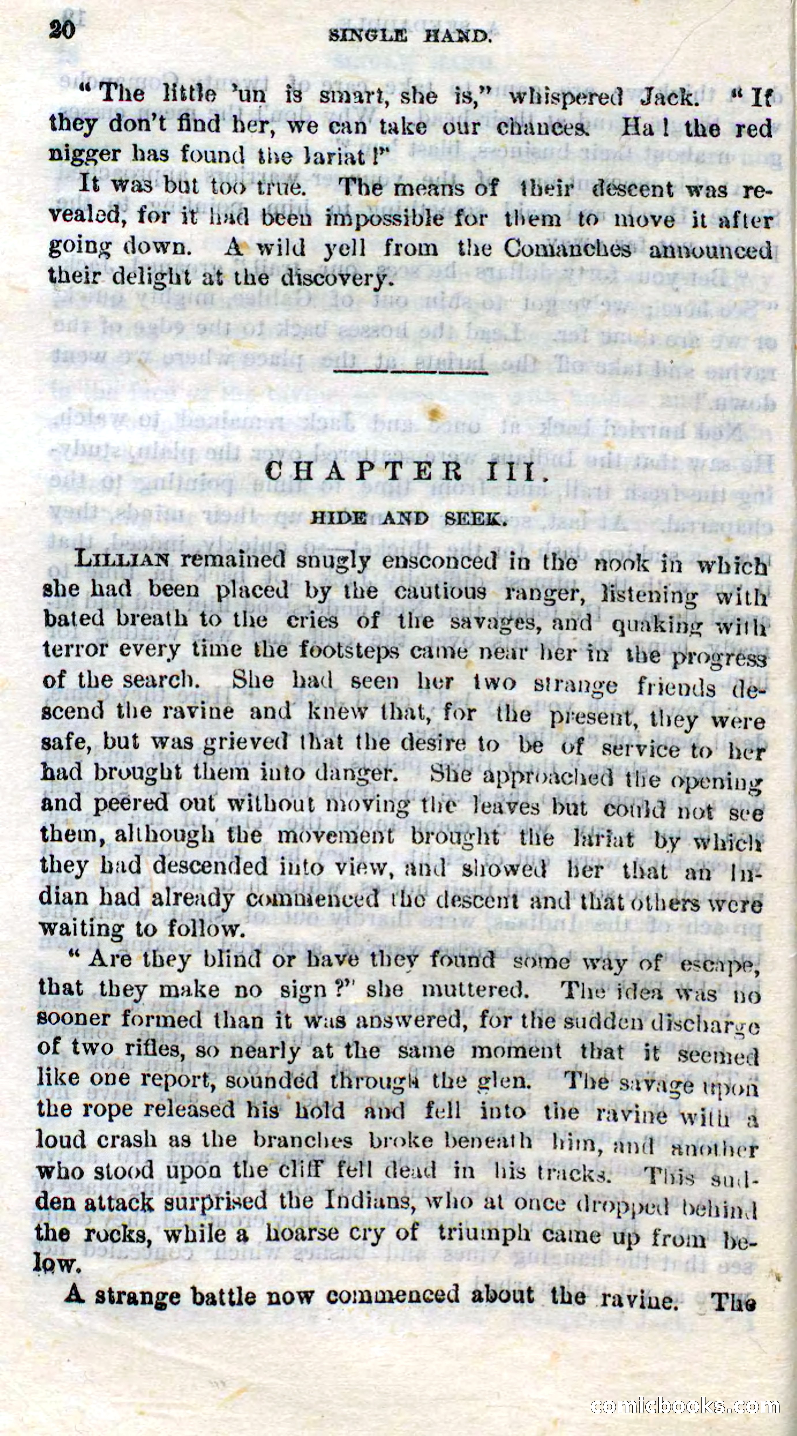 Beadle's Dime Novels No. 272: Single Hand — page 18 of 100