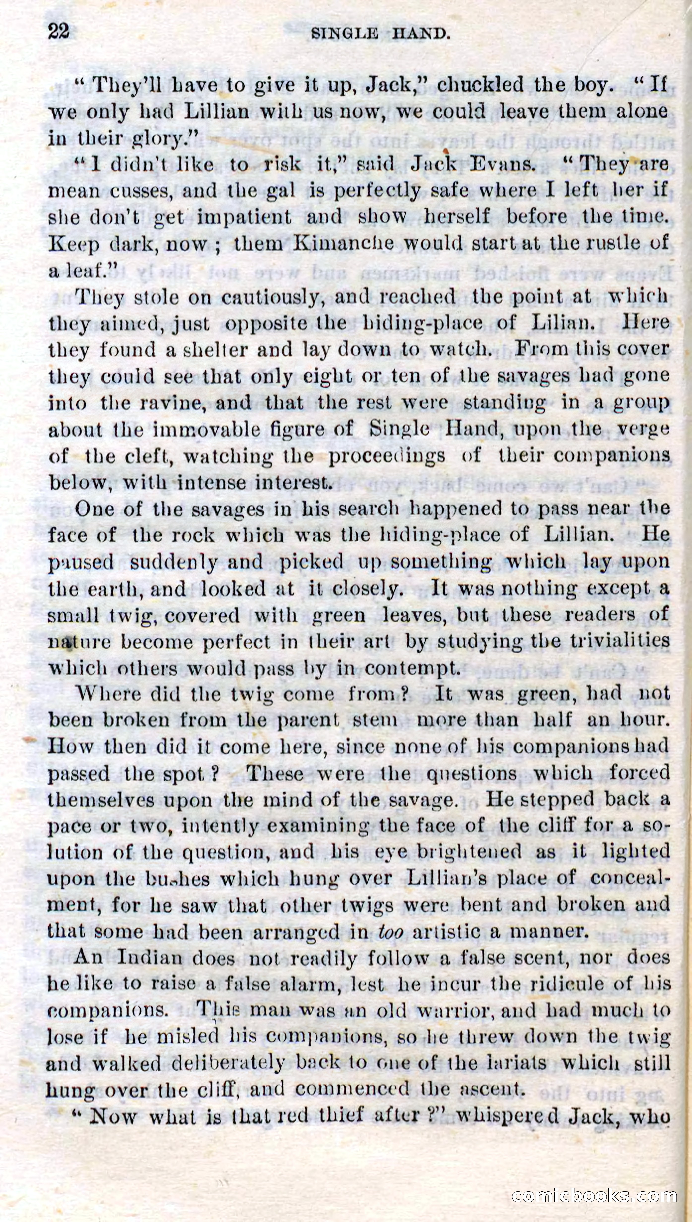 Beadle's Dime Novels No. 272: Single Hand — page 20 of 100