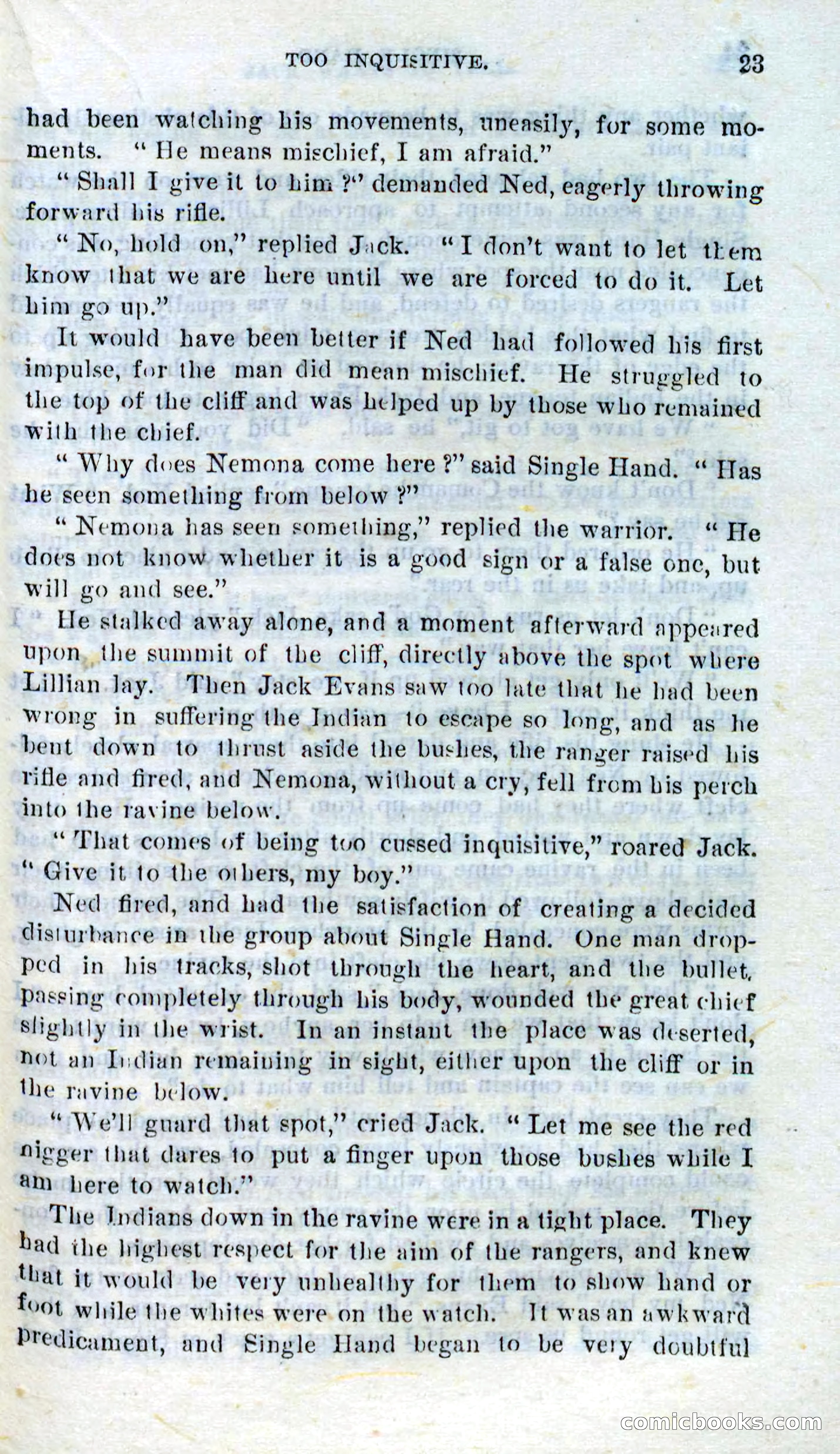Beadle's Dime Novels No. 272: Single Hand — page 21 of 100