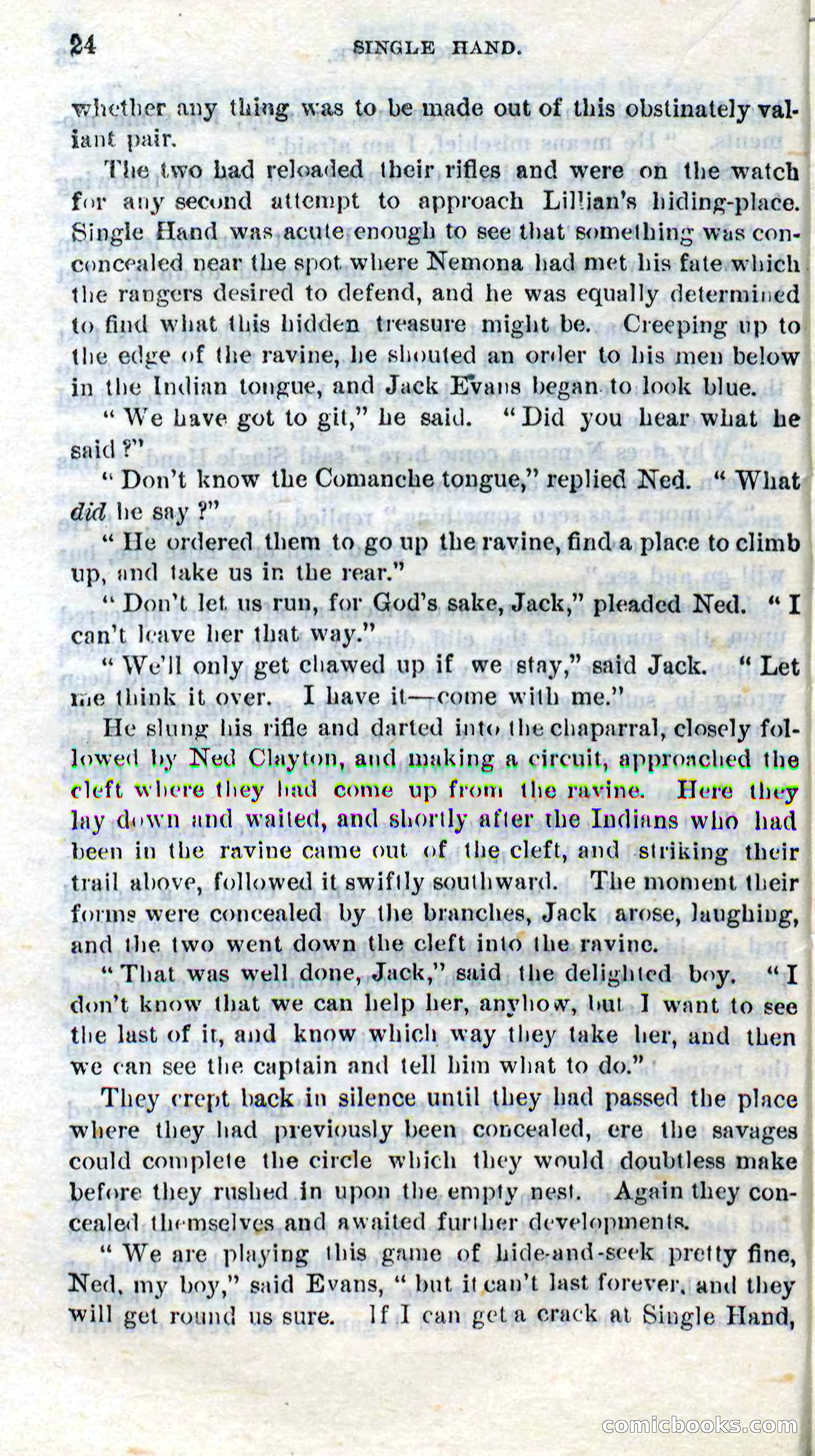 Beadle's Dime Novels No. 272: Single Hand — page 22 of 100