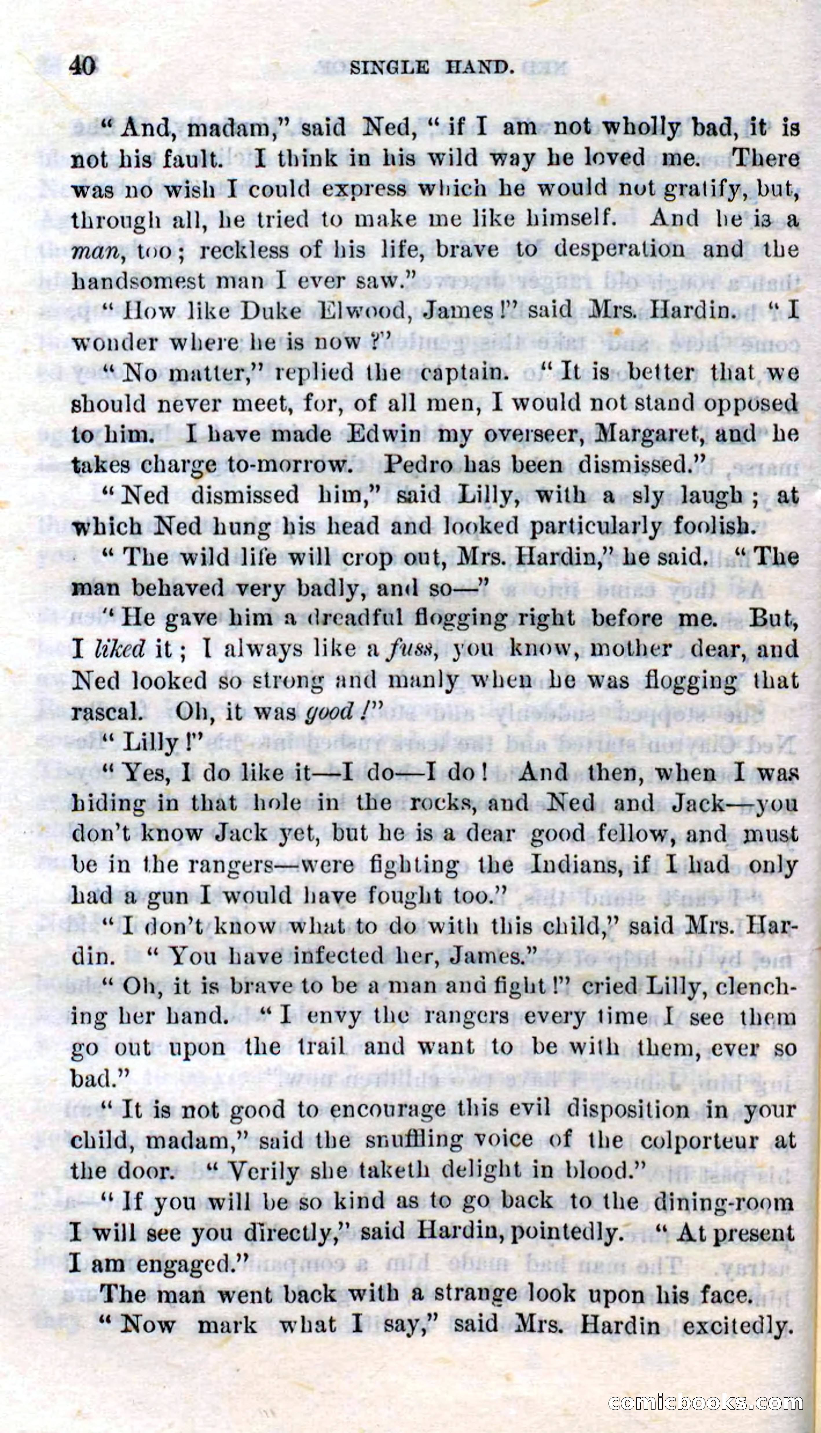 Beadle's Dime Novels No. 272: Single Hand — page 38 of 100