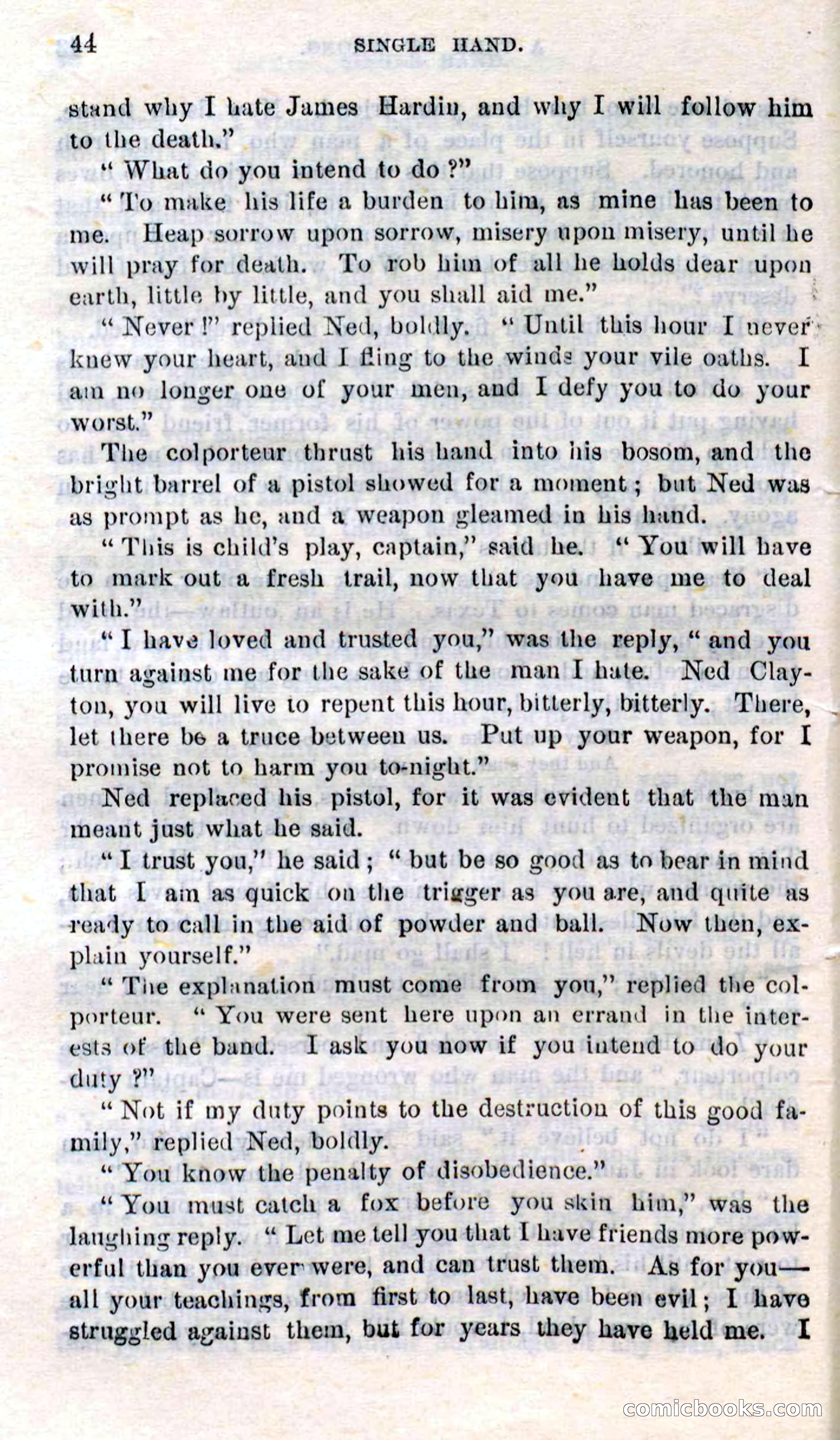 Beadle's Dime Novels No. 272: Single Hand — page 42 of 100