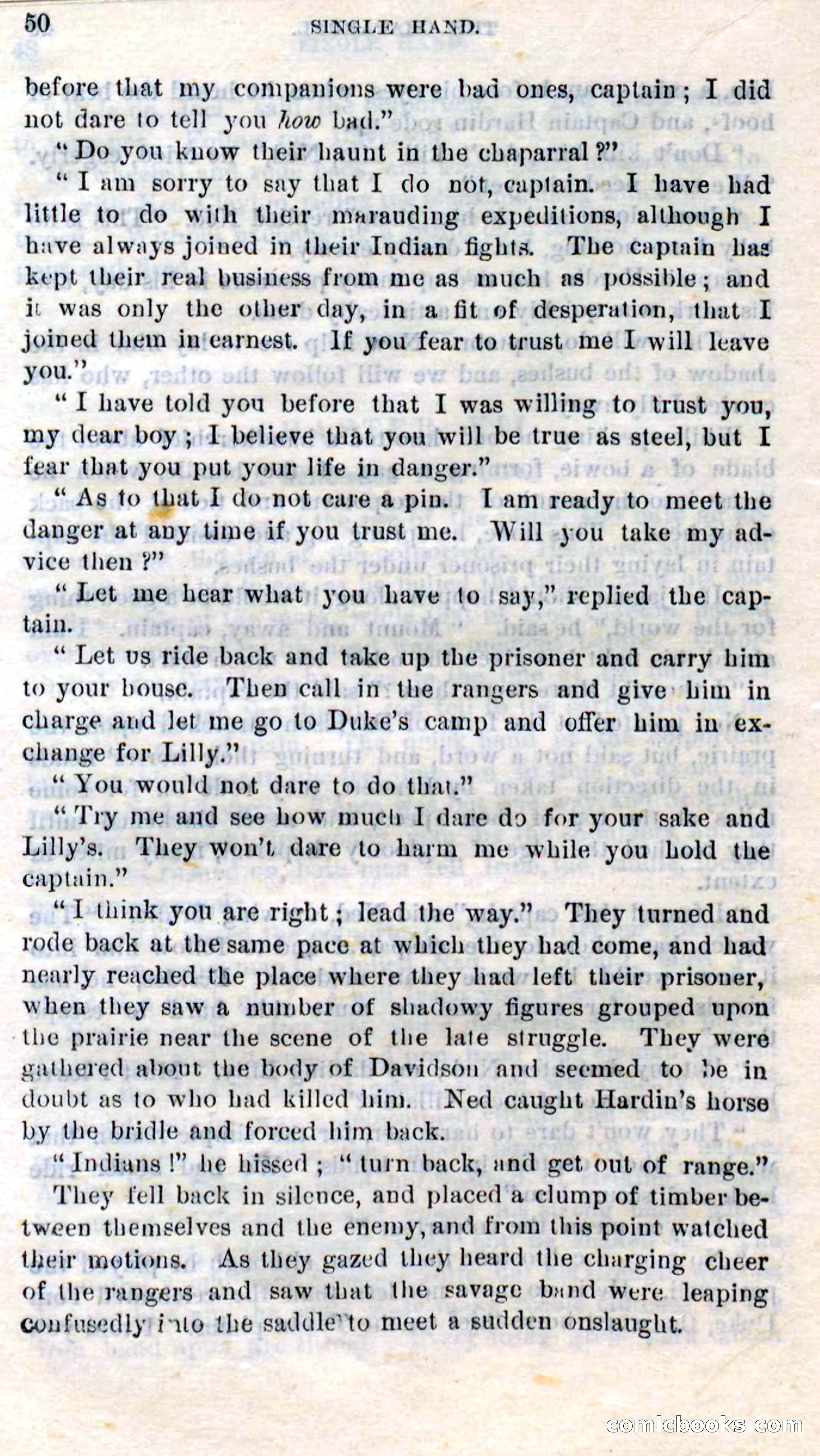 Beadle's Dime Novels No. 272: Single Hand — page 48 of 100