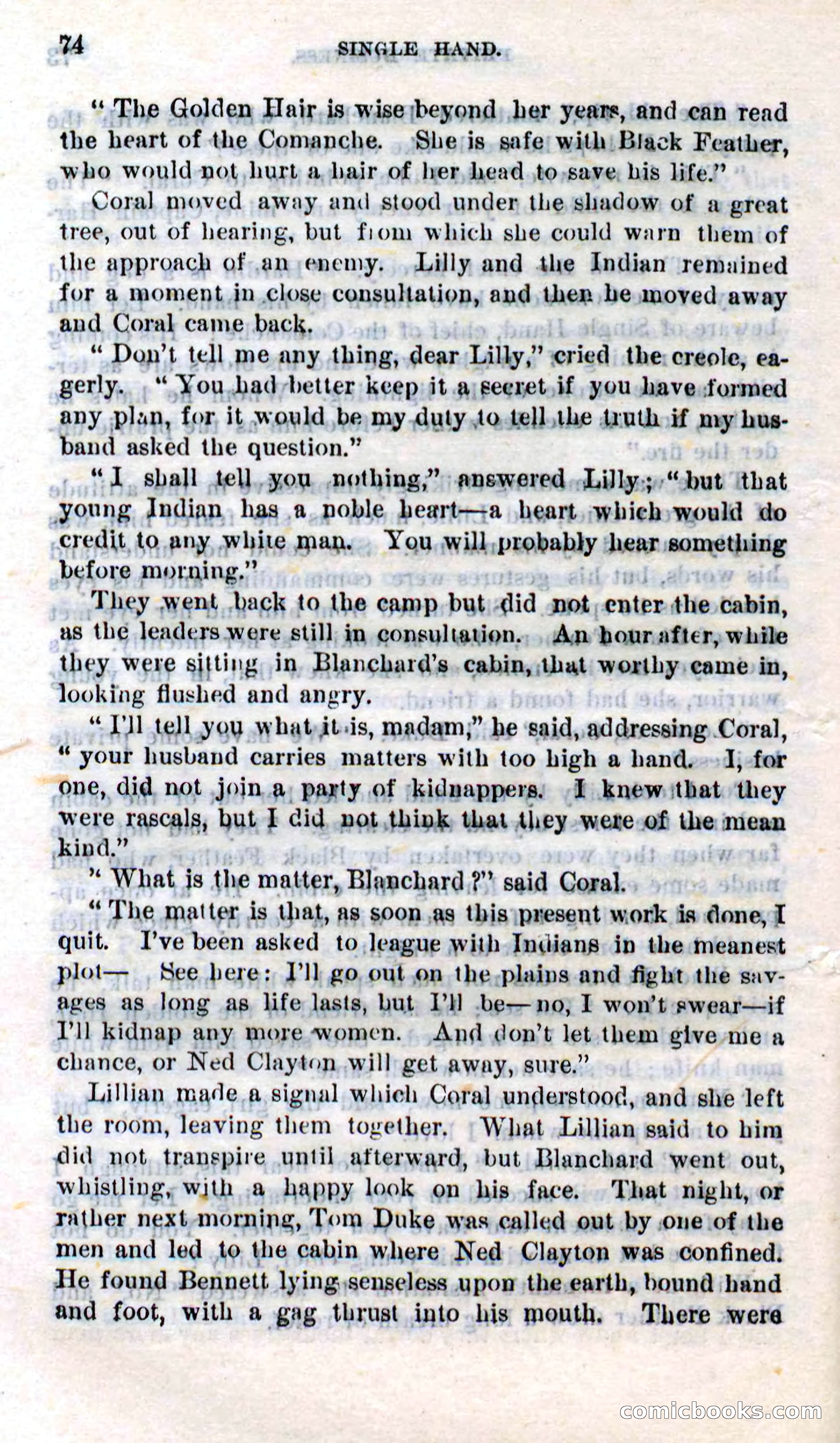 Beadle's Dime Novels No. 272: Single Hand — page 72 of 100