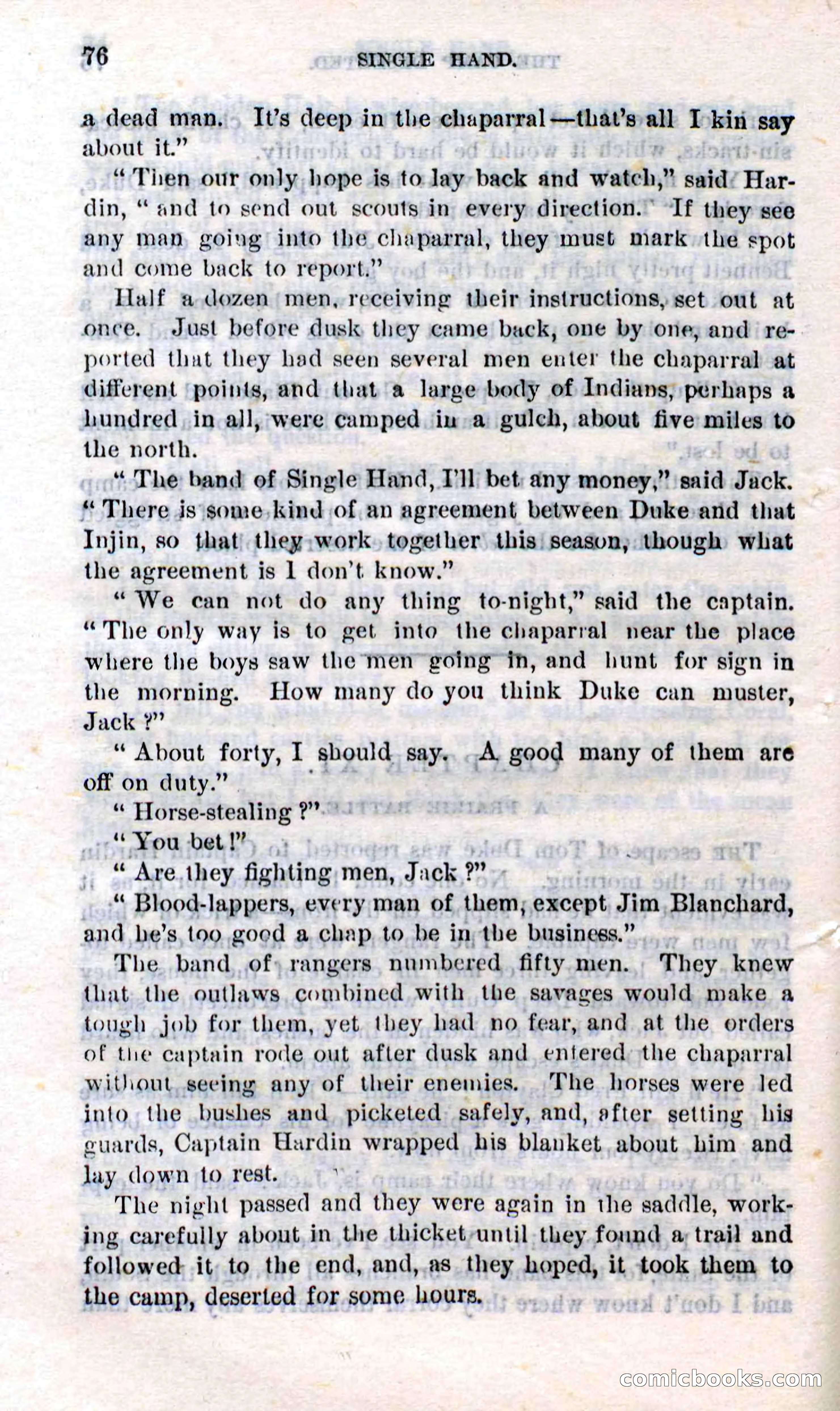 Beadle's Dime Novels No. 272: Single Hand — page 74 of 100