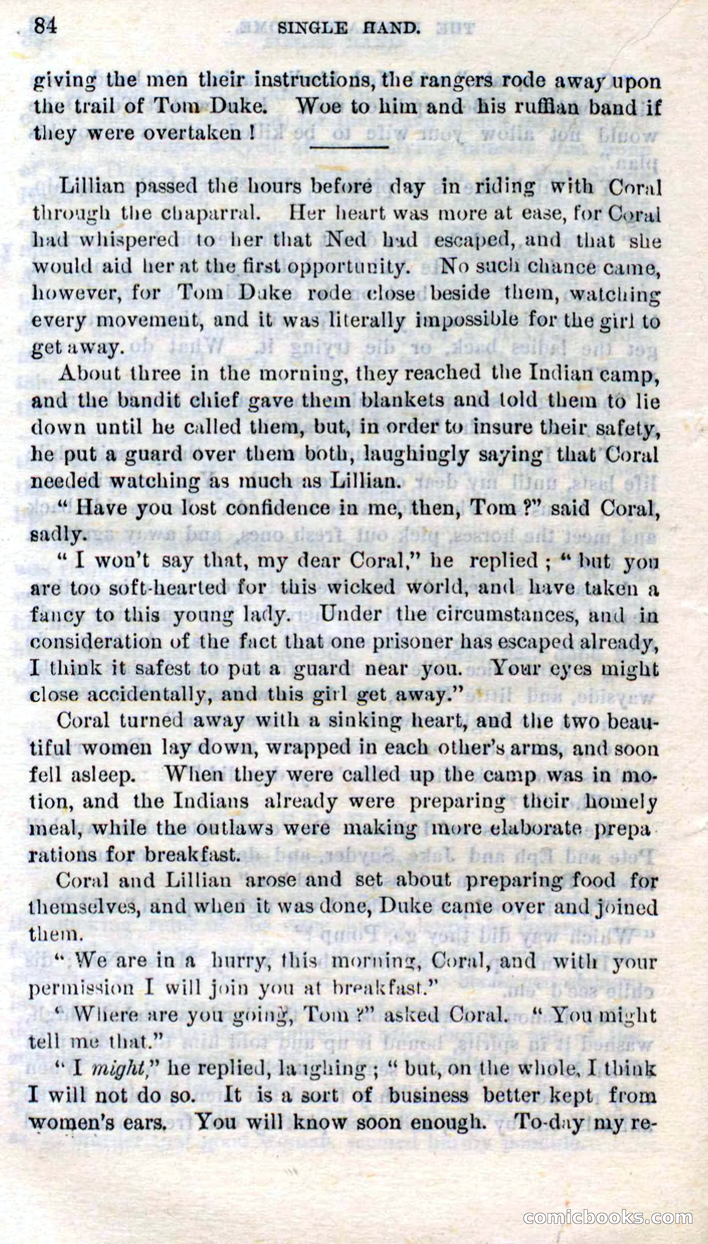 Beadle's Dime Novels No. 272: Single Hand — page 82 of 100