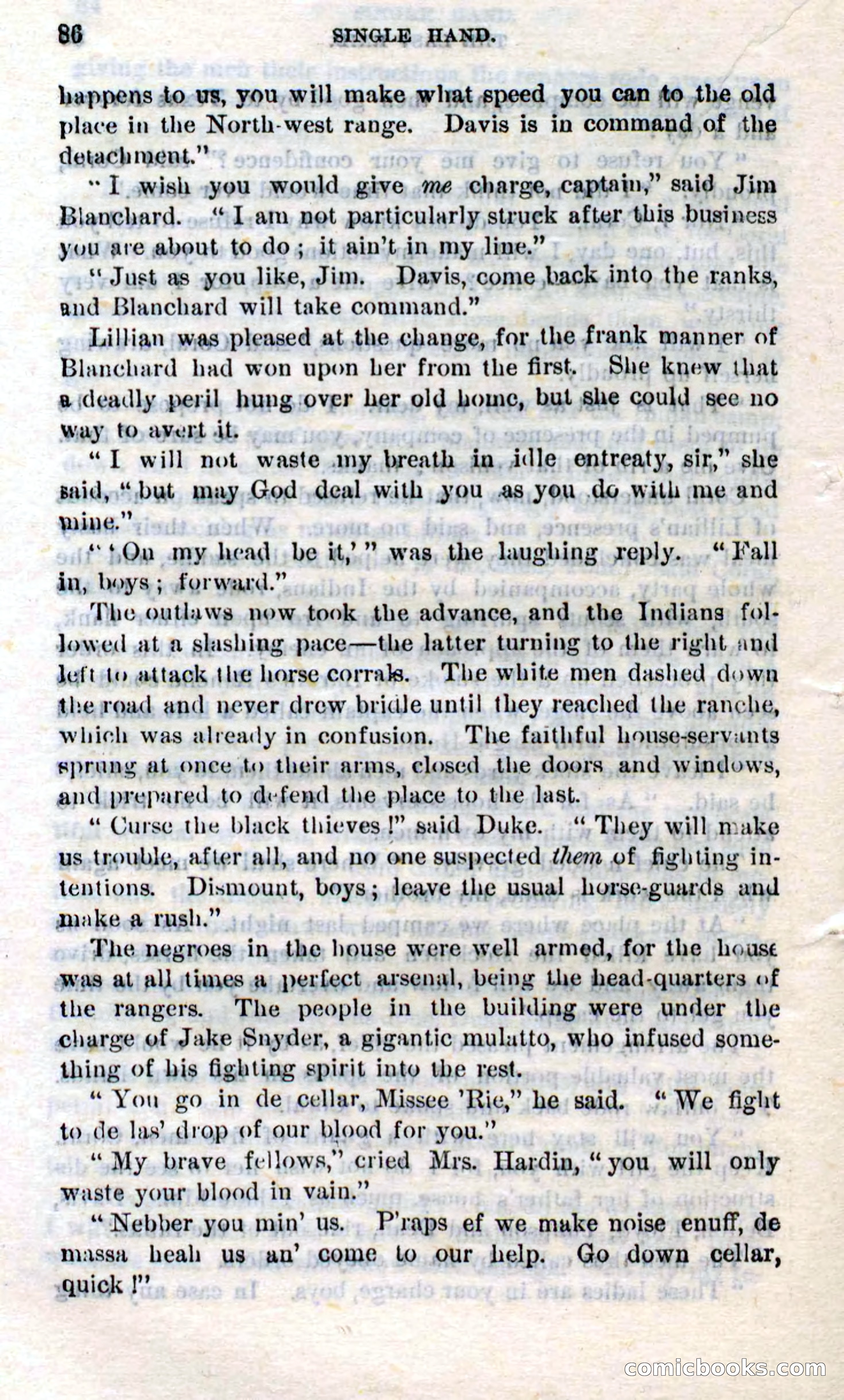 Beadle's Dime Novels No. 272: Single Hand — page 84 of 100