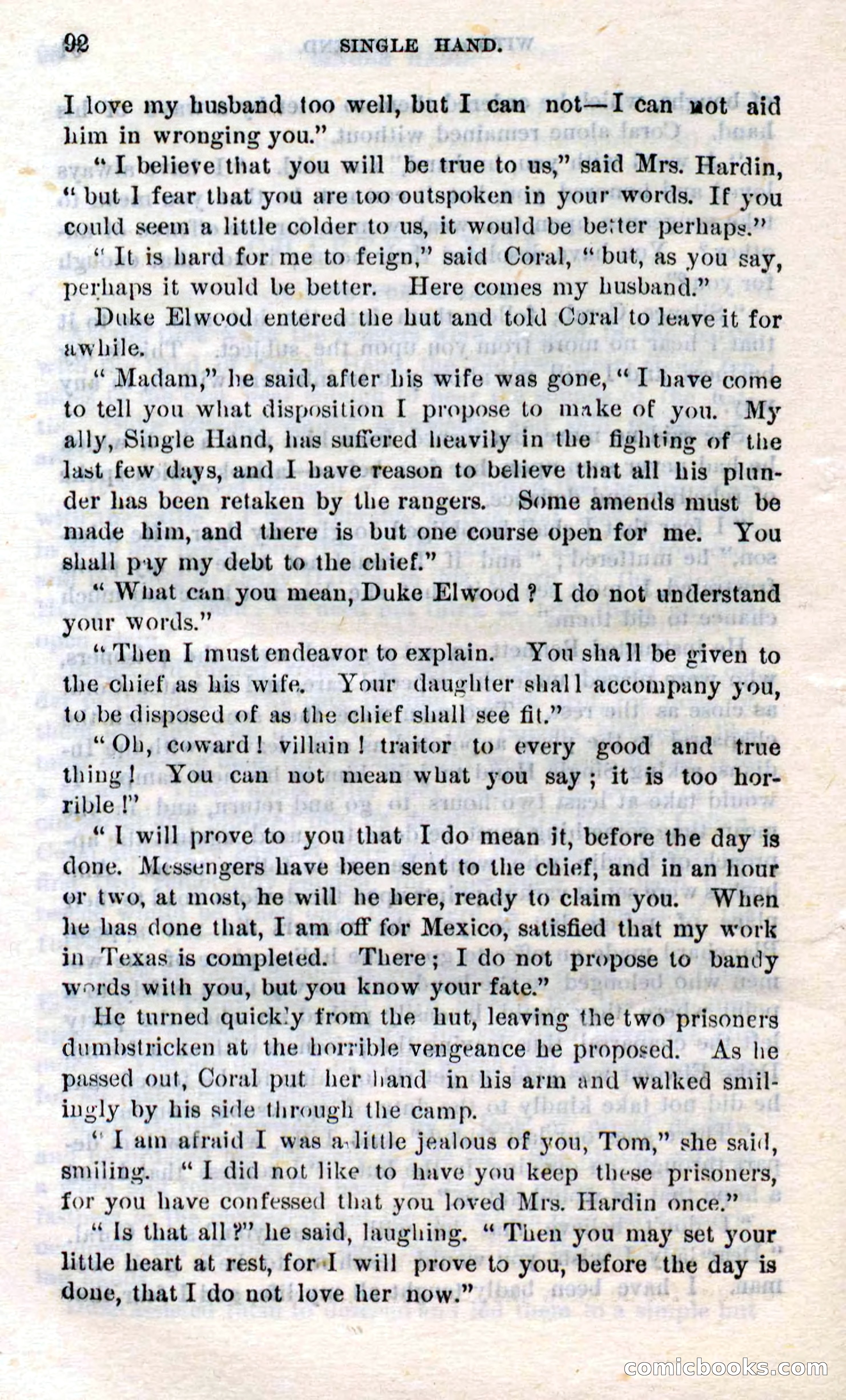 Beadle's Dime Novels No. 272: Single Hand — page 90 of 100