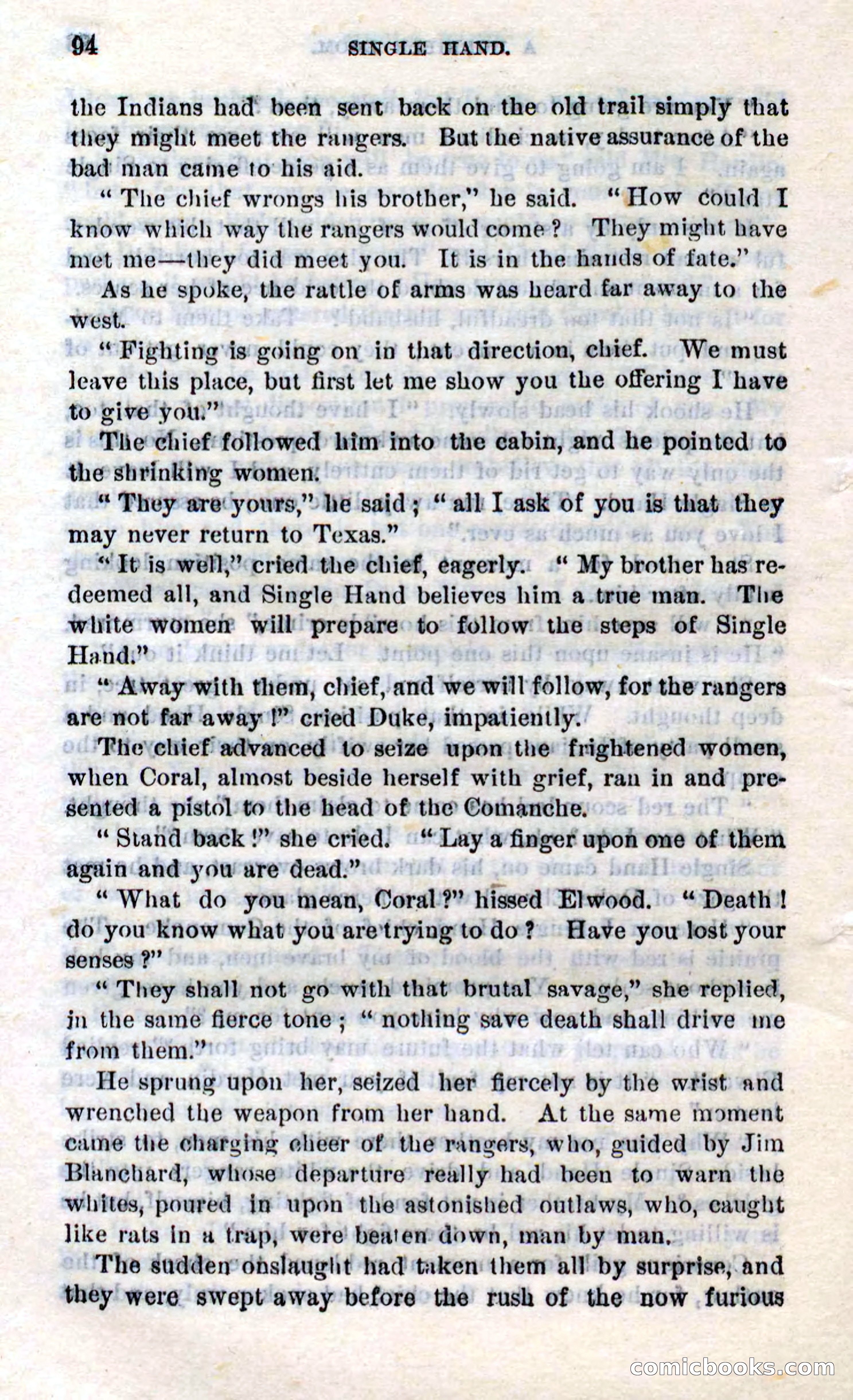 Beadle's Dime Novels No. 272: Single Hand — page 92 of 100