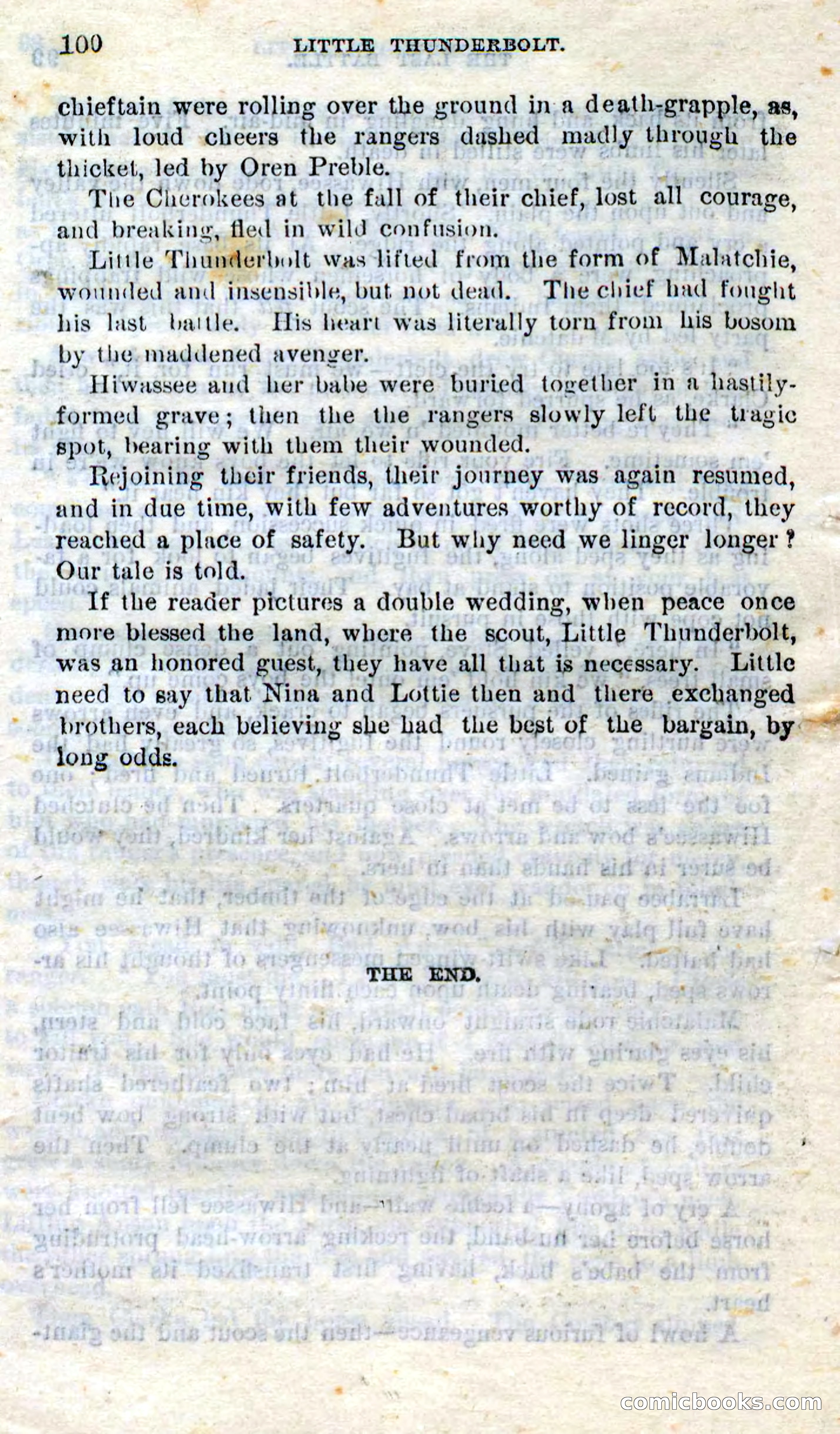 Beadle's Dime Novels No. 273: Little Thunderbolt — page 98 of 100