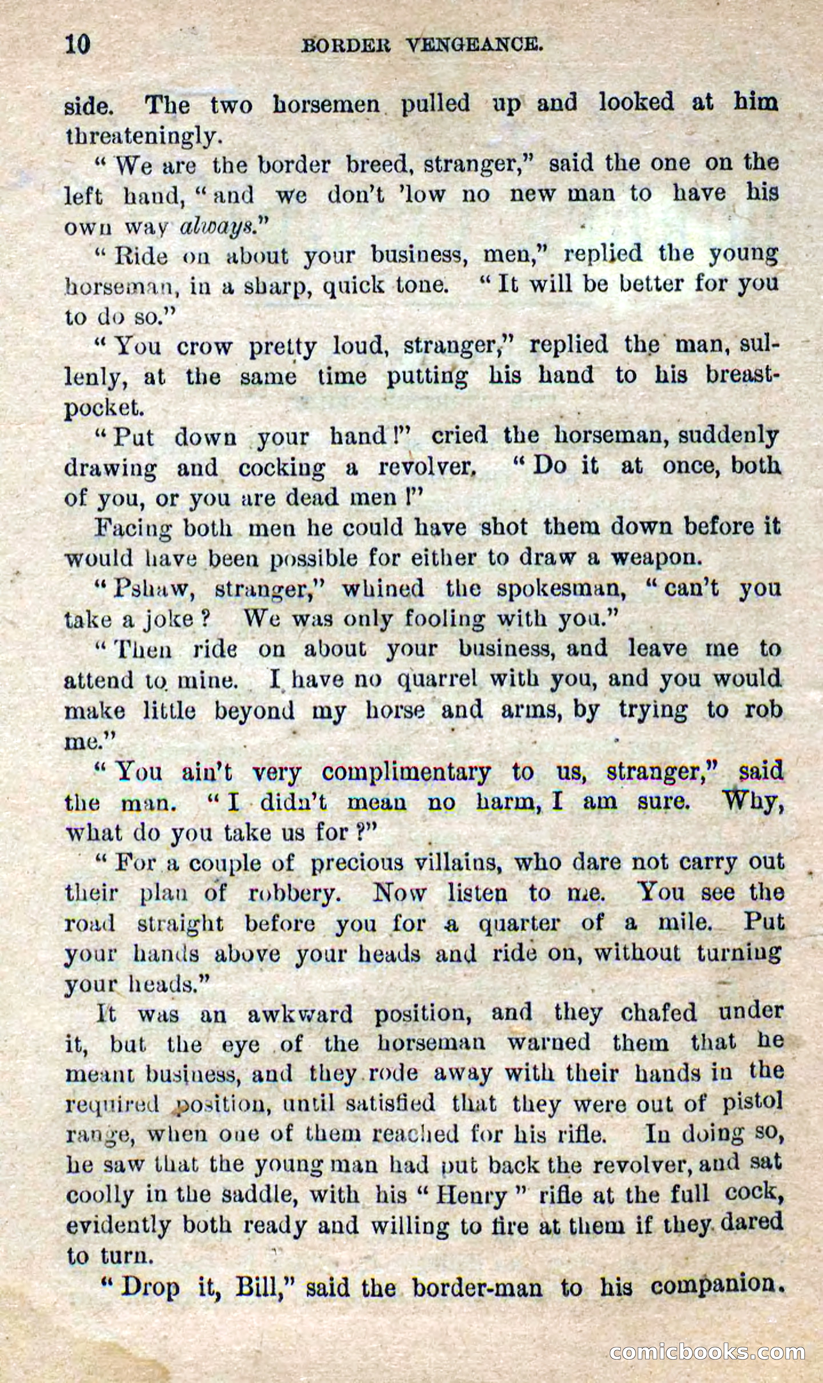 Beadle's Dime Novels No. 280: Border Vengeance — page 8 of 100