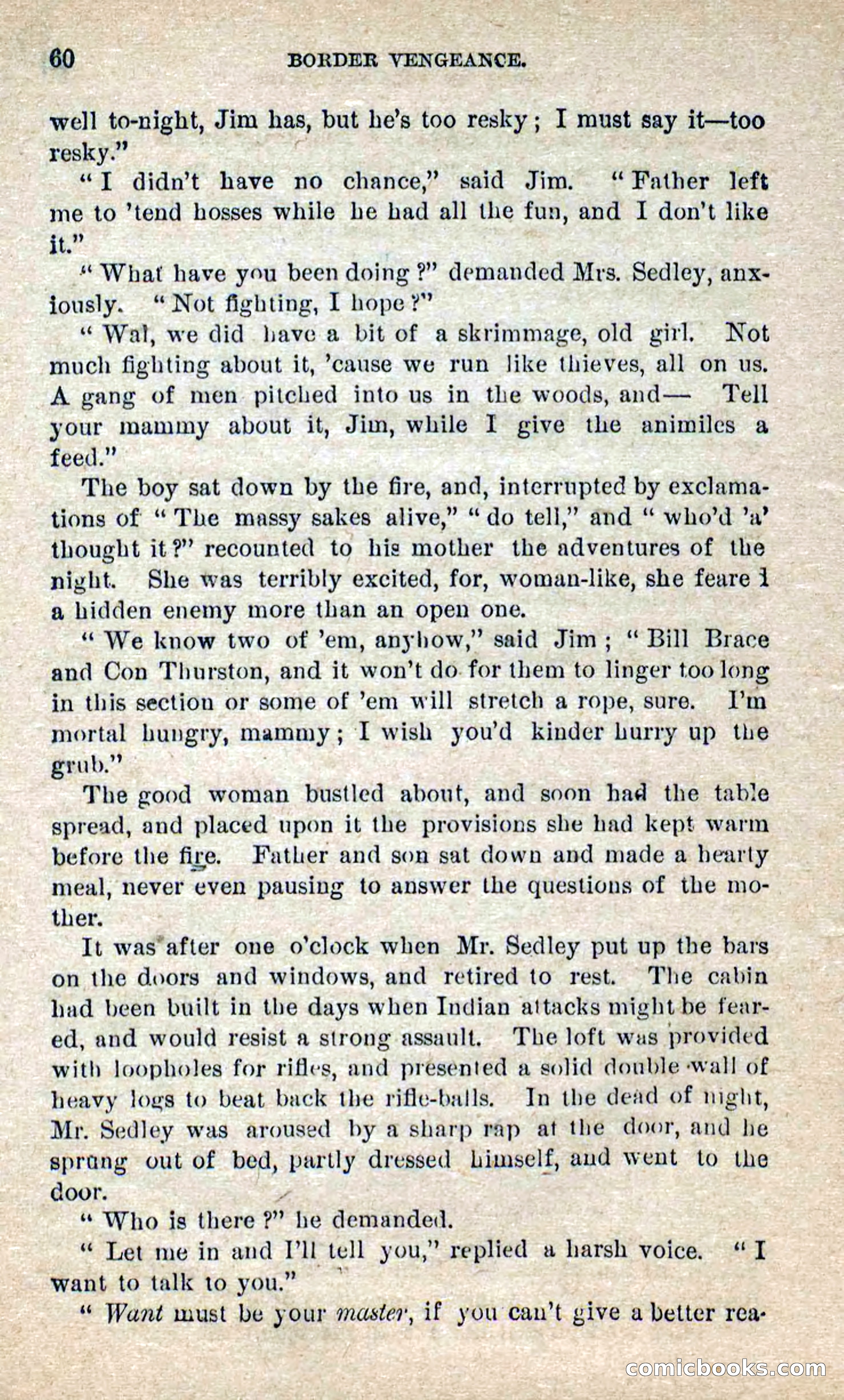 Beadle's Dime Novels No. 280: Border Vengeance — page 58 of 100