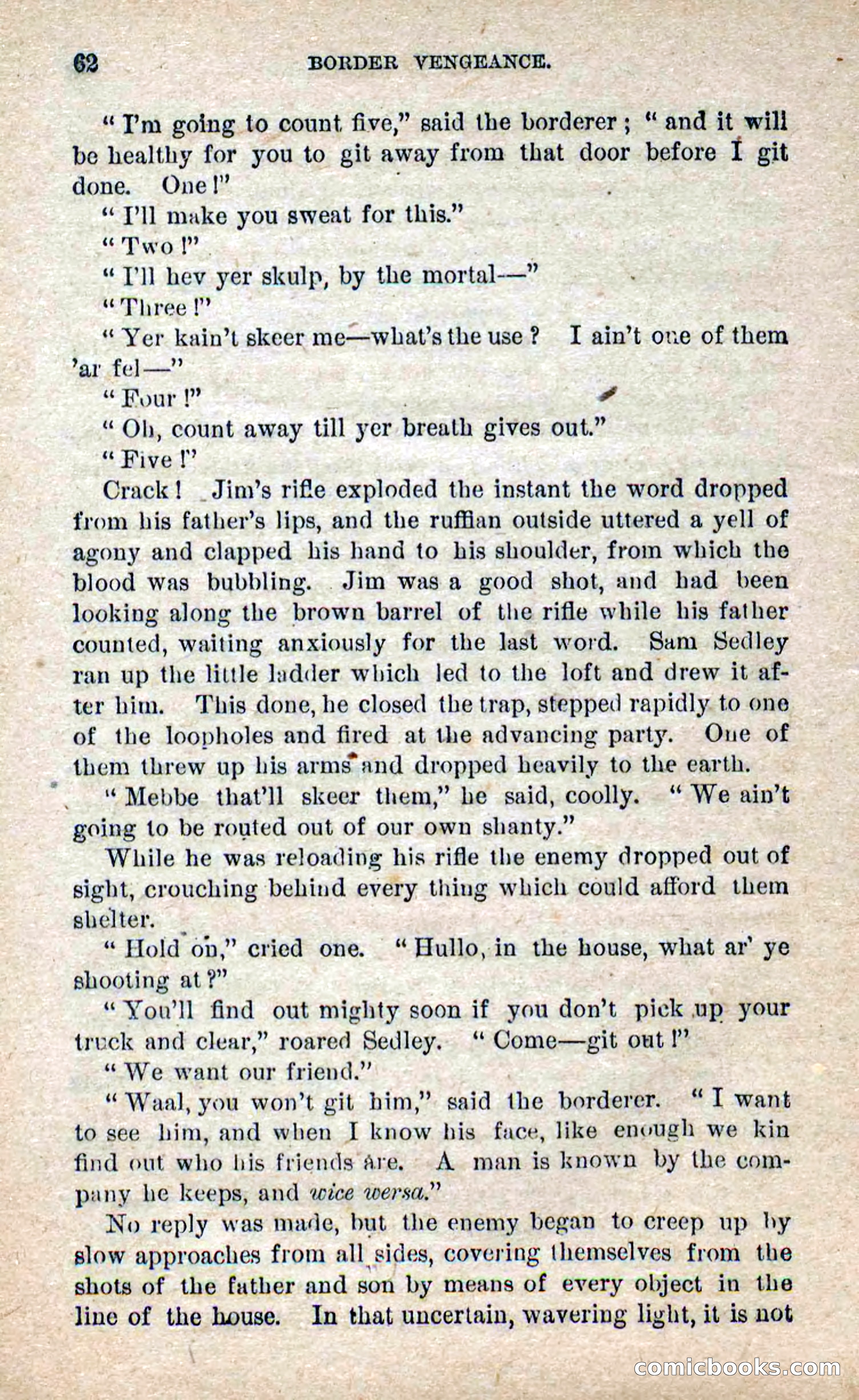 Beadle's Dime Novels No. 280: Border Vengeance — page 60 of 100