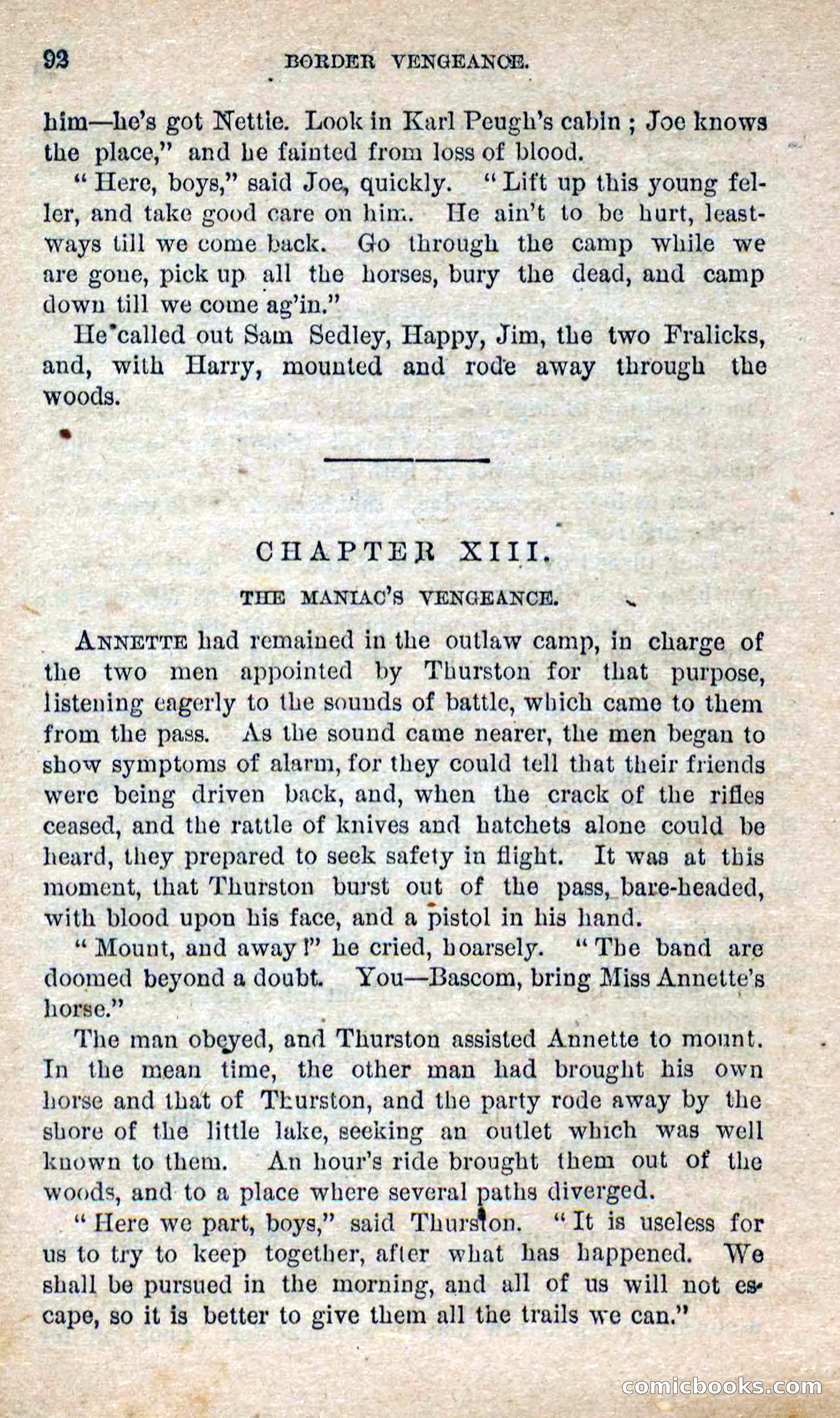 Beadle's Dime Novels No. 280: Border Vengeance — page 90 of 100