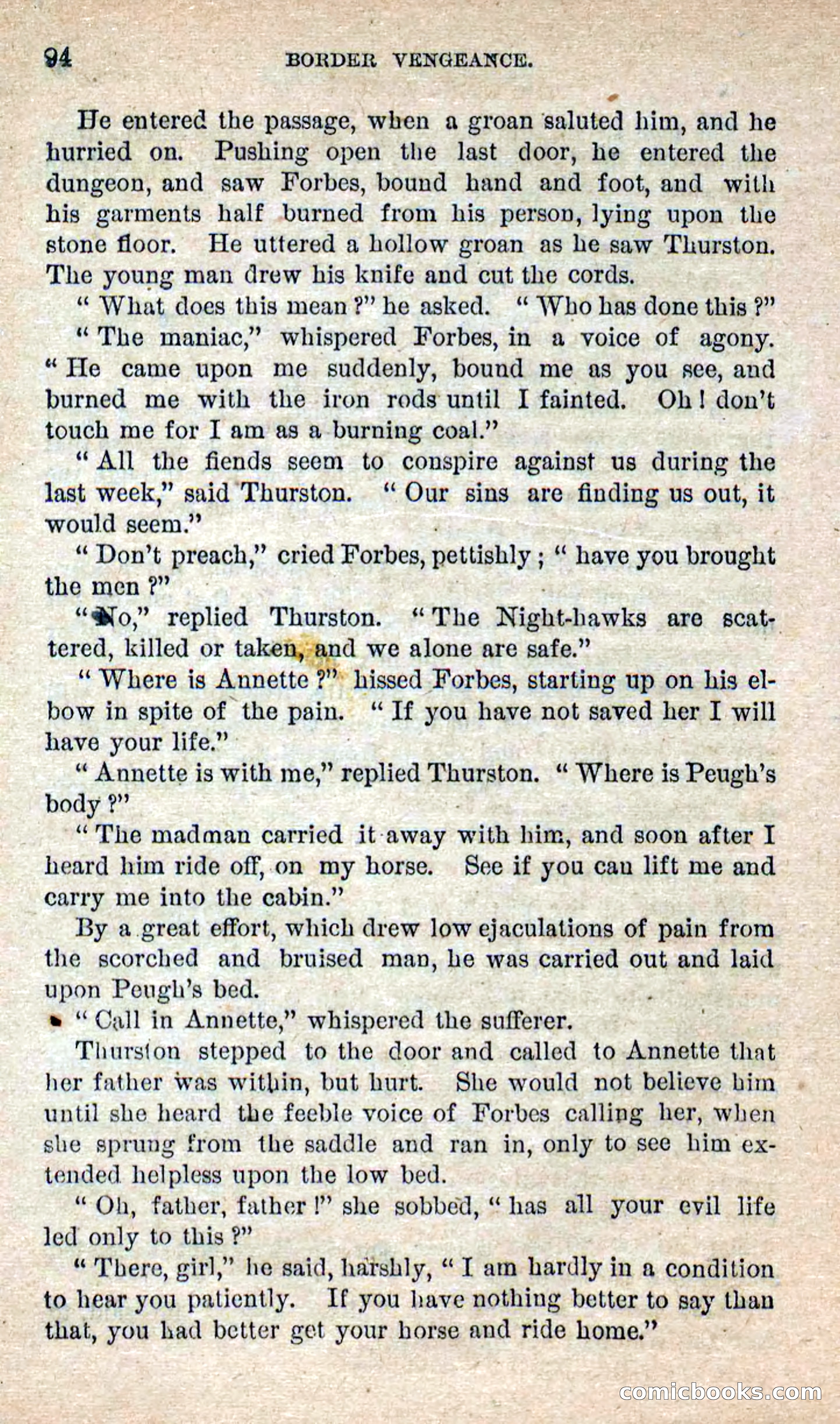 Beadle's Dime Novels No. 280: Border Vengeance — page 92 of 100
