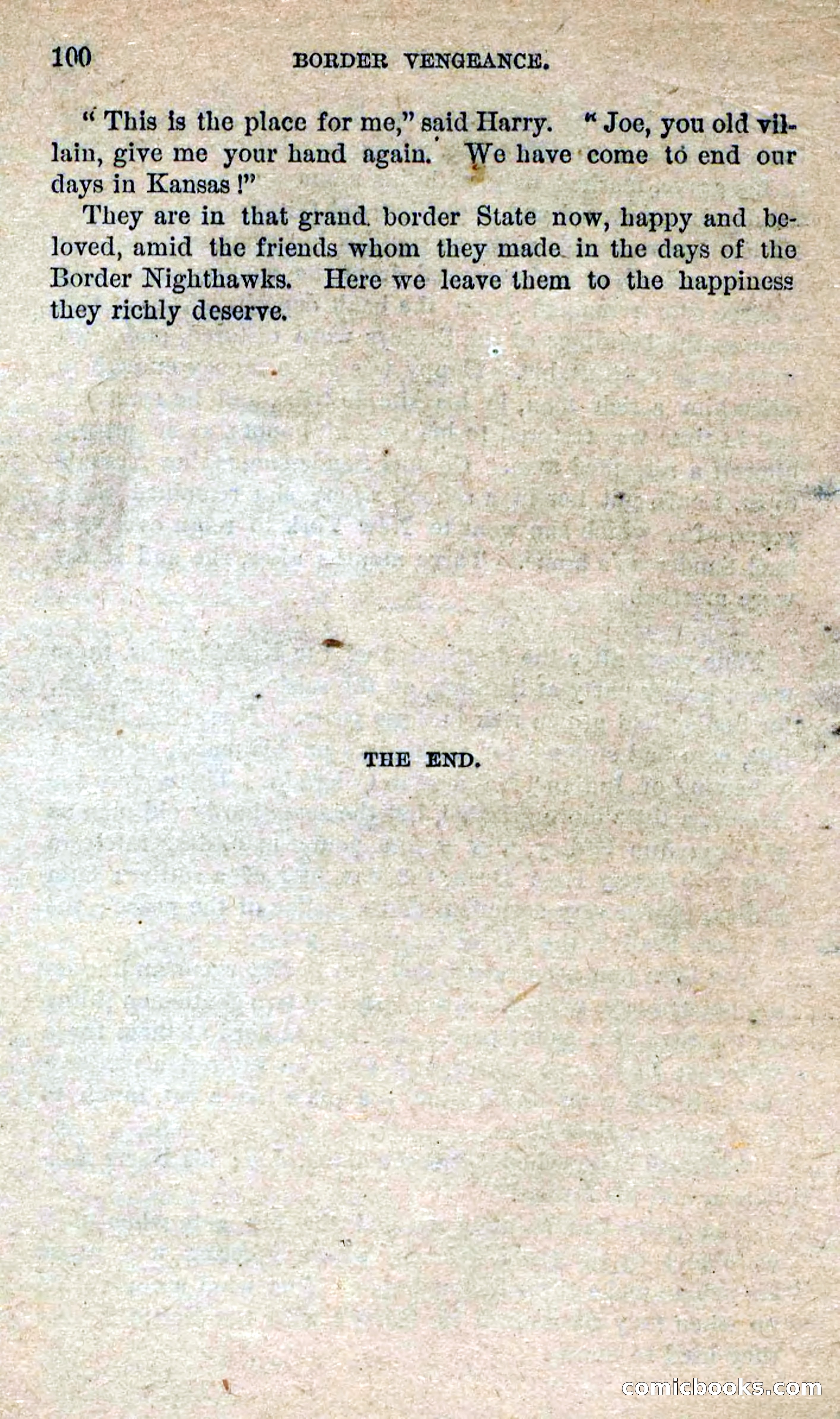 Beadle's Dime Novels No. 280: Border Vengeance — page 98 of 100