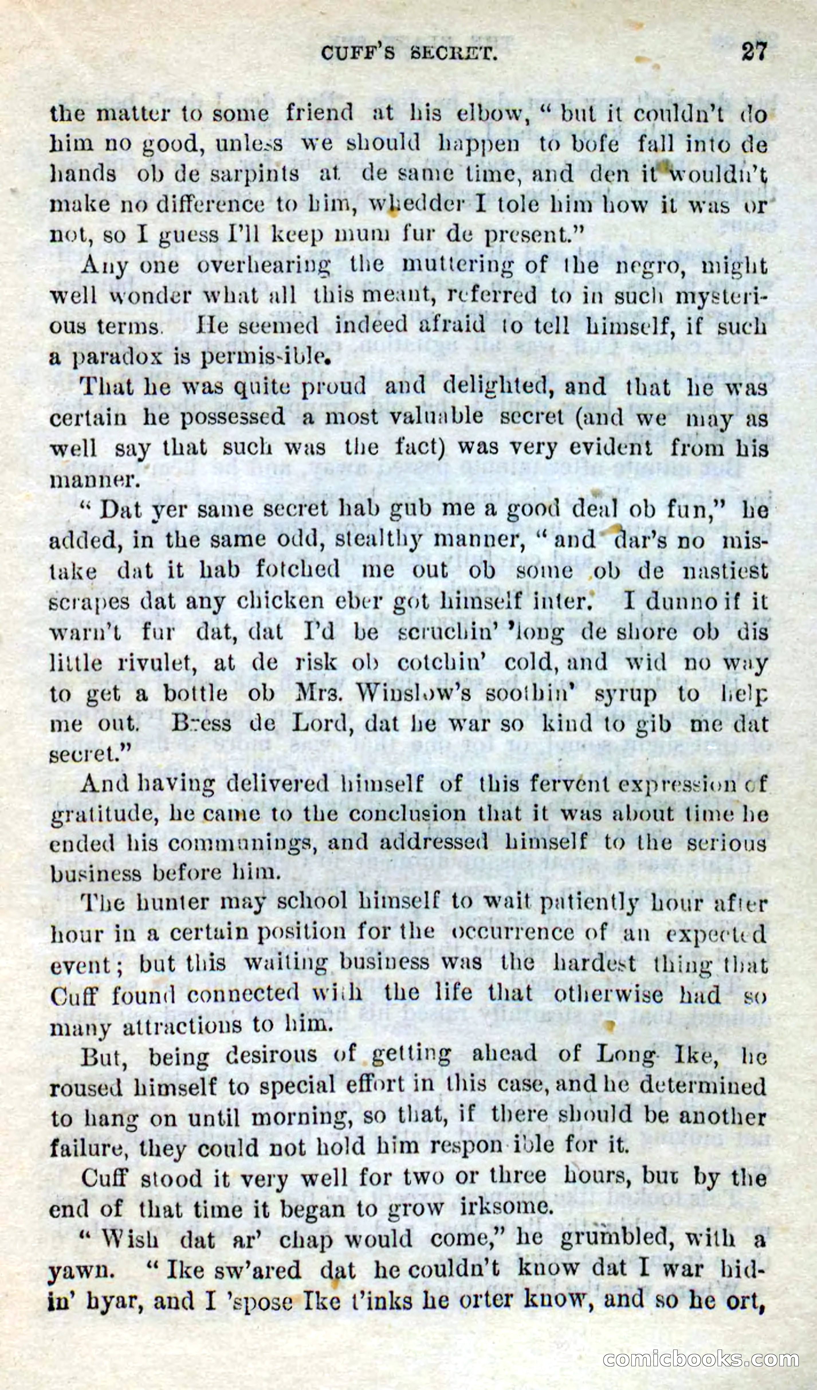 Beadle's Dime Novels No. 281: The Black Spy — page 23 of 100