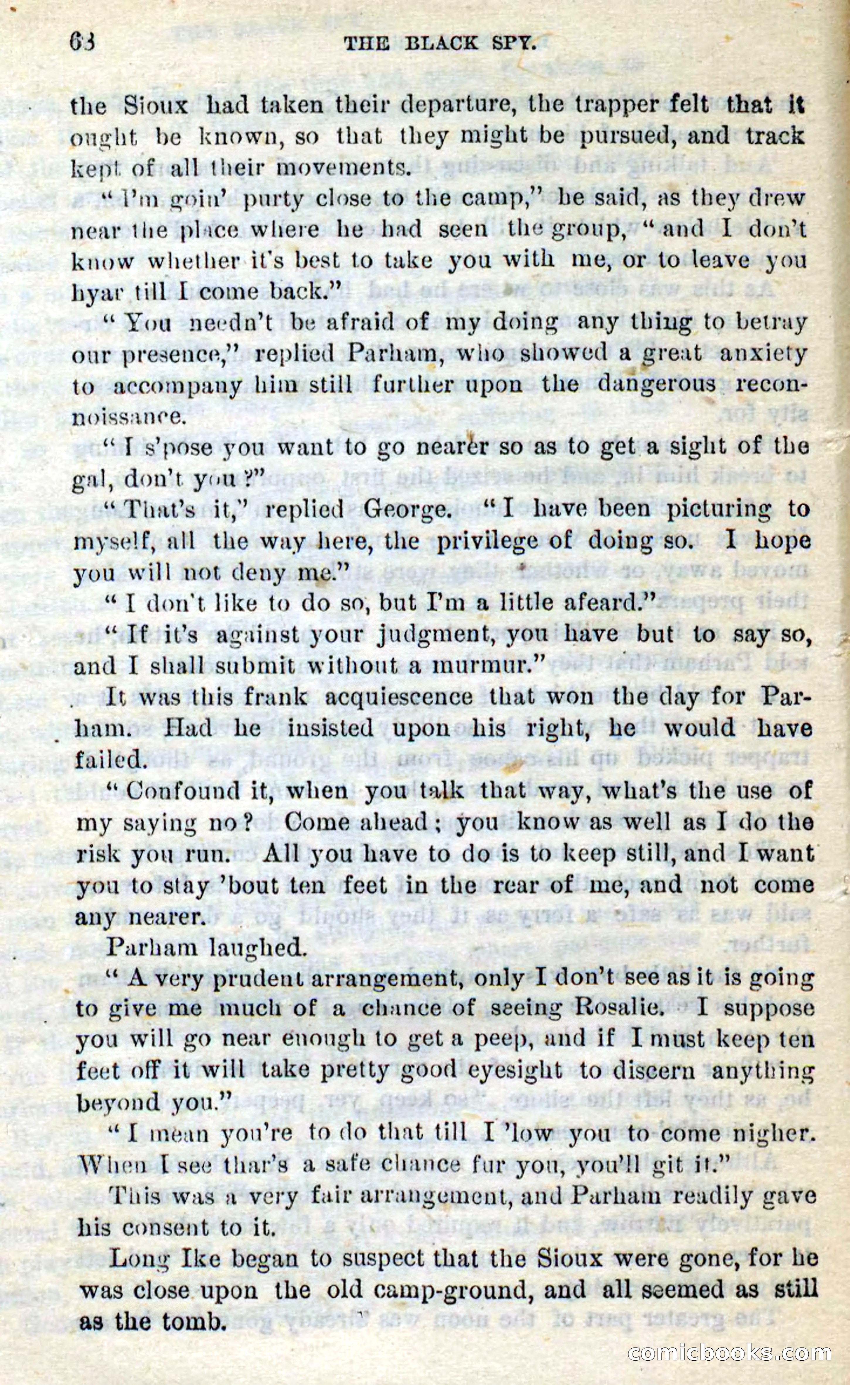 Beadle's Dime Novels No. 281: The Black Spy — page 64 of 100