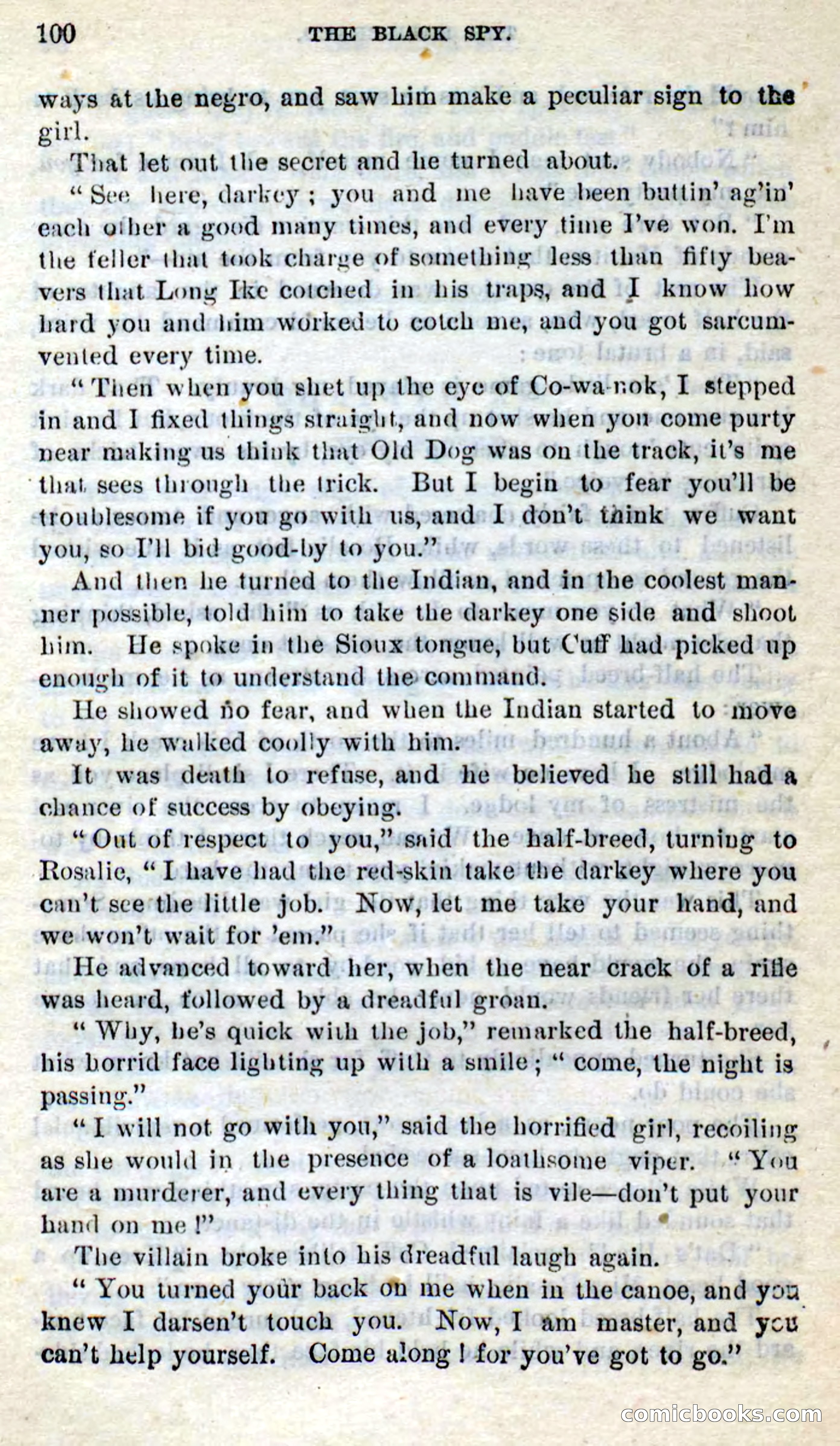 Beadle's Dime Novels No. 281: The Black Spy — page 96 of 100