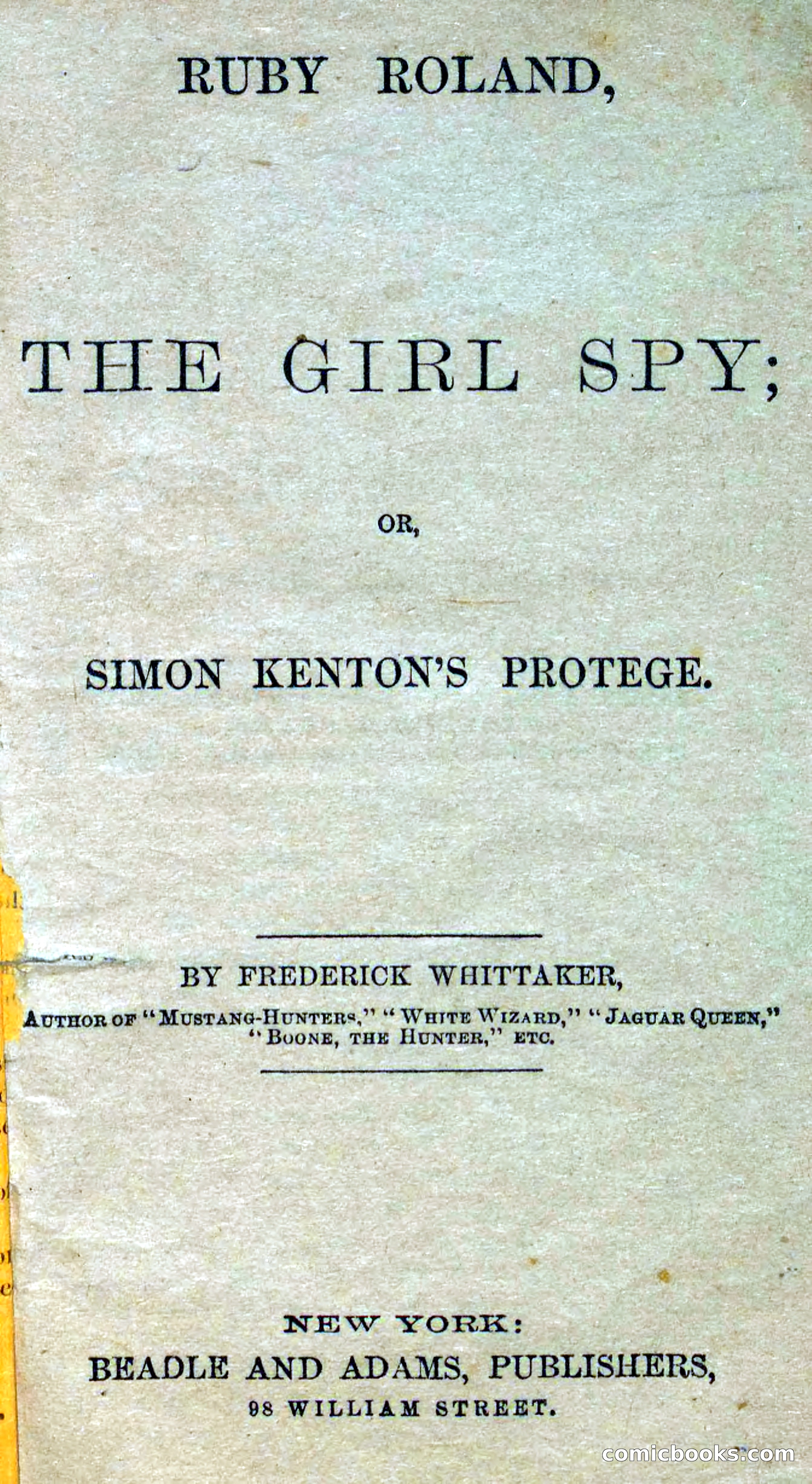 Beadle's Dime Novels No. 277: Ruby Roland, the Girl Spy — page 3 of 100