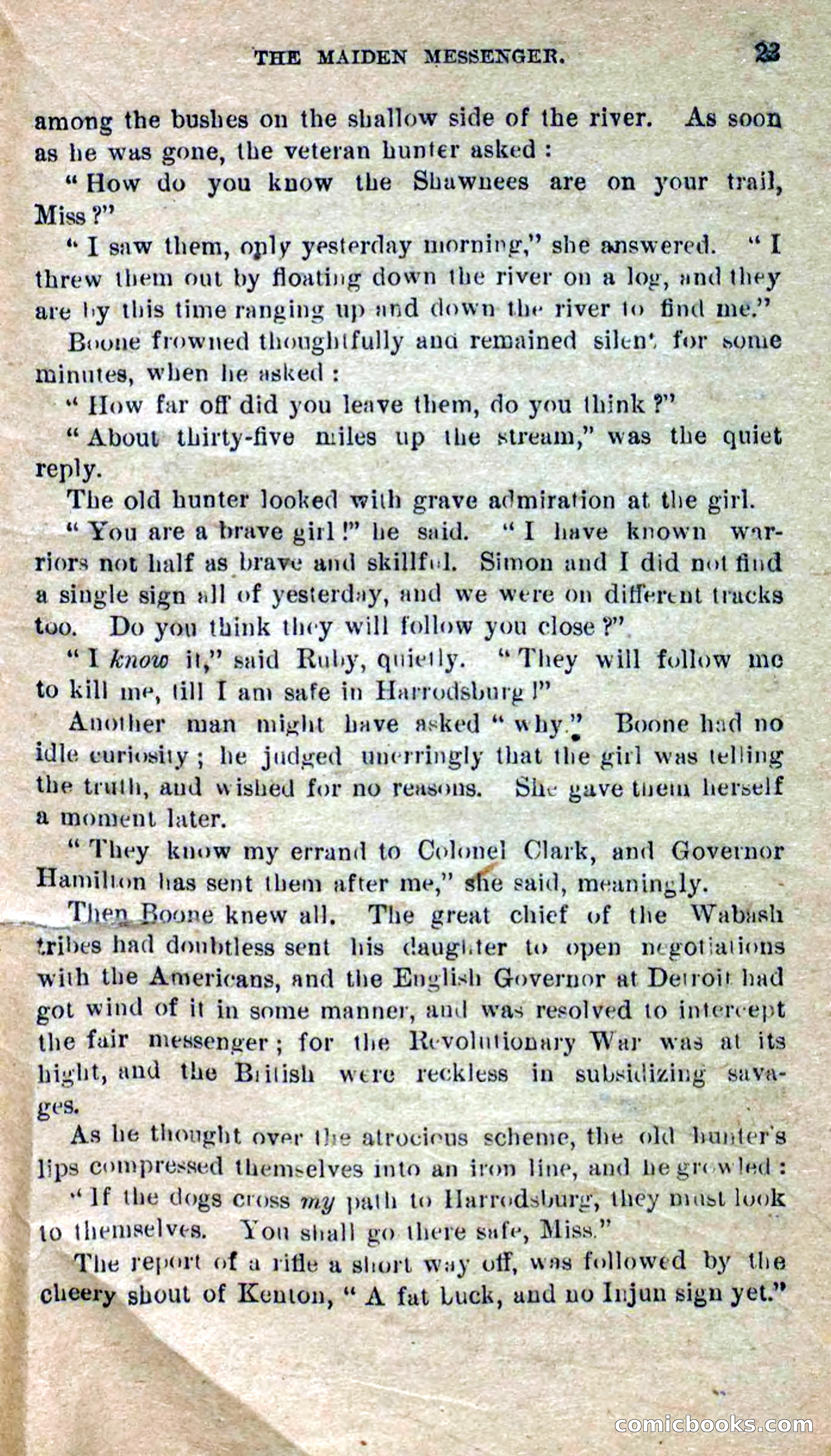 Beadle's Dime Novels No. 277: Ruby Roland, the Girl Spy — page 19 of 100