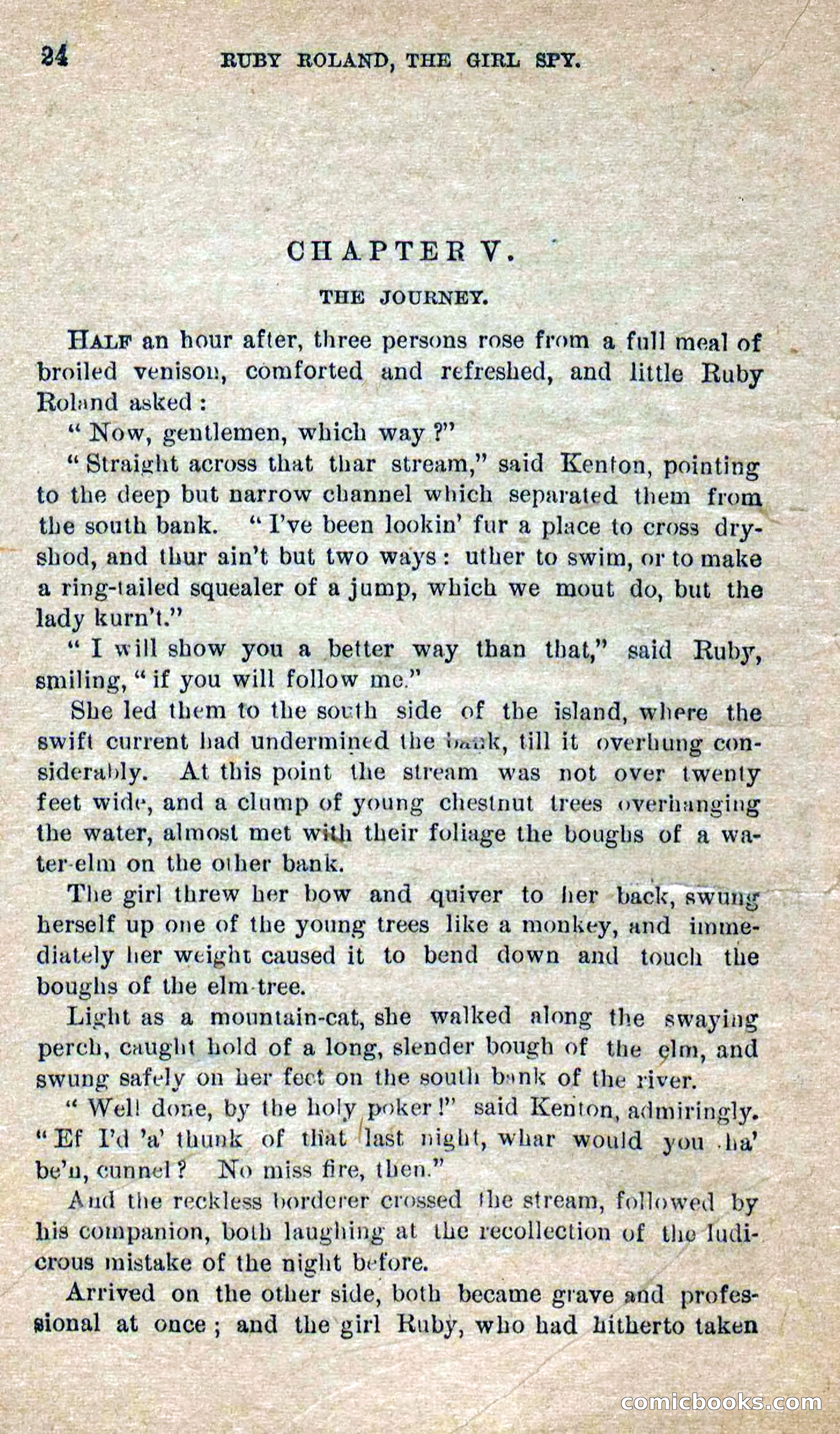 Beadle's Dime Novels No. 277: Ruby Roland, the Girl Spy — page 20 of 100