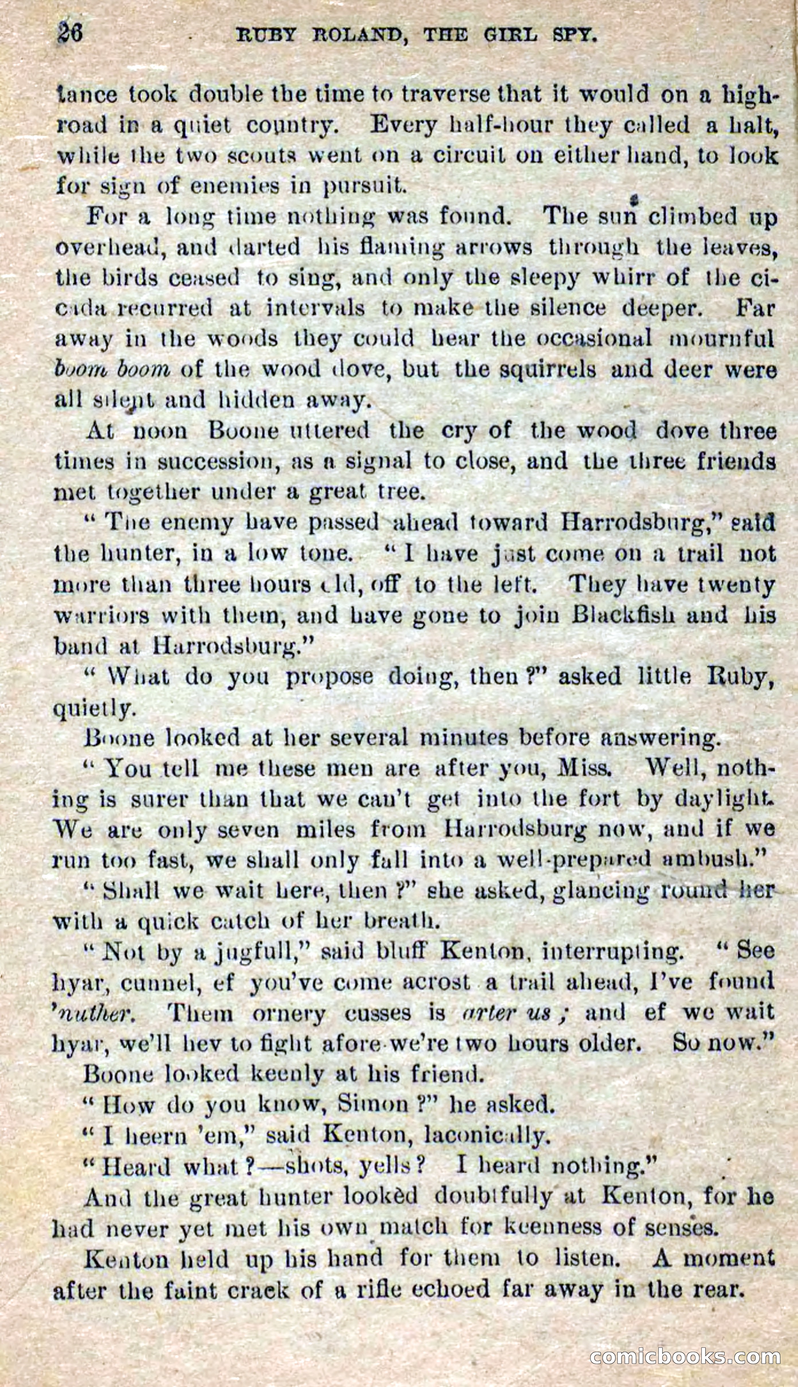 Beadle's Dime Novels No. 277: Ruby Roland, the Girl Spy — page 22 of 100