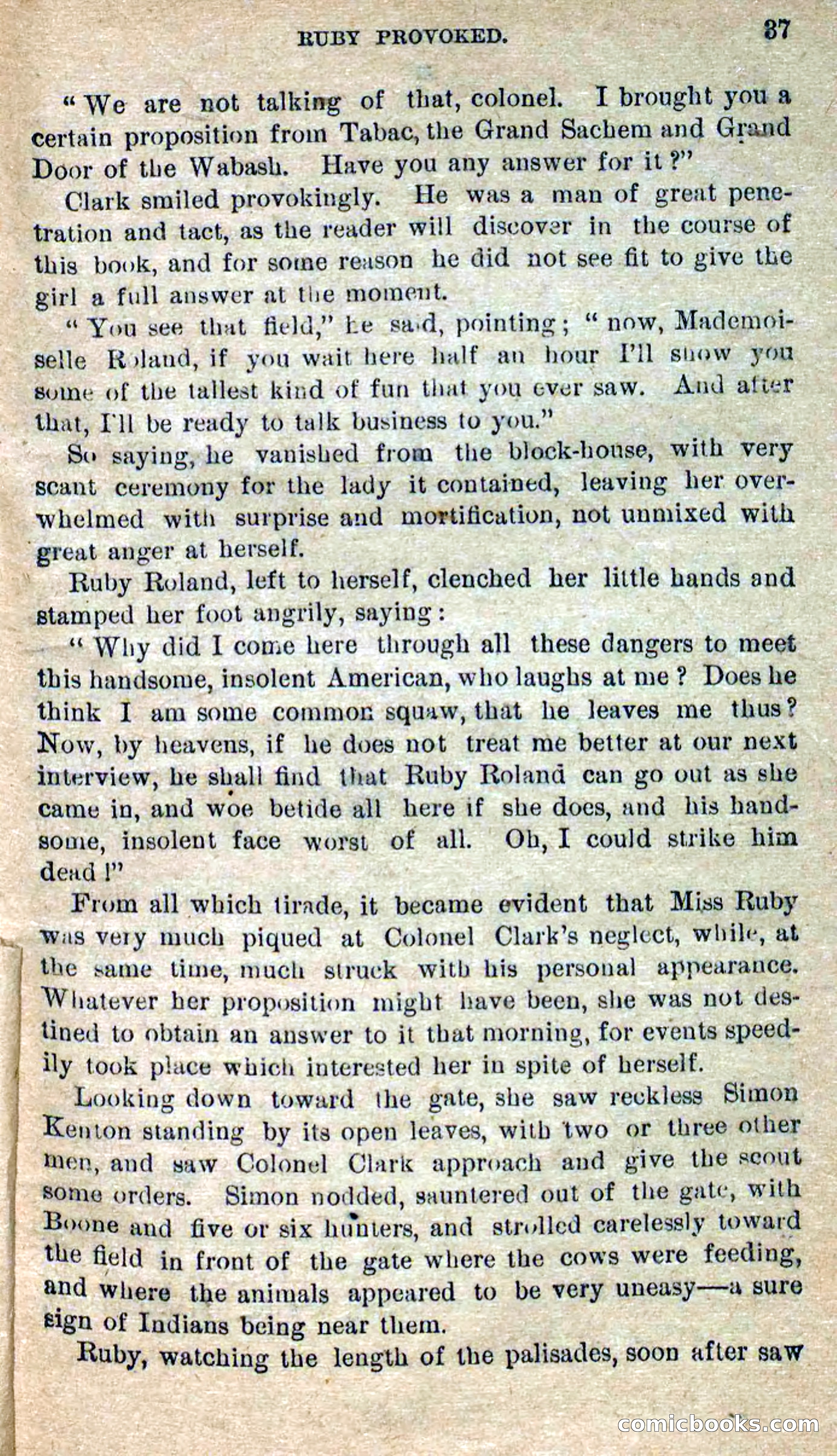 Beadle's Dime Novels No. 277: Ruby Roland, the Girl Spy — page 33 of 100