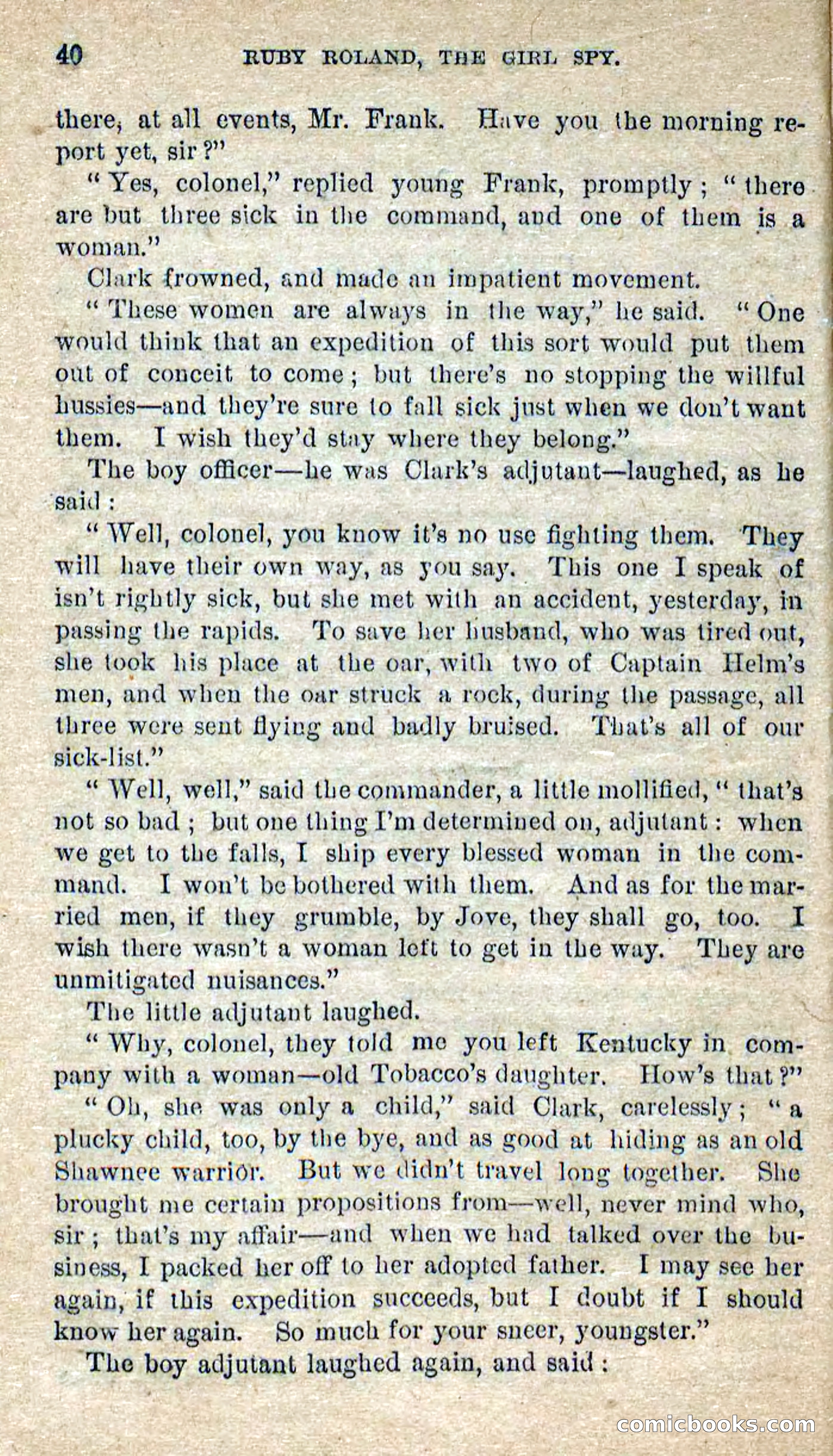 Beadle's Dime Novels No. 277: Ruby Roland, the Girl Spy — page 36 of 100