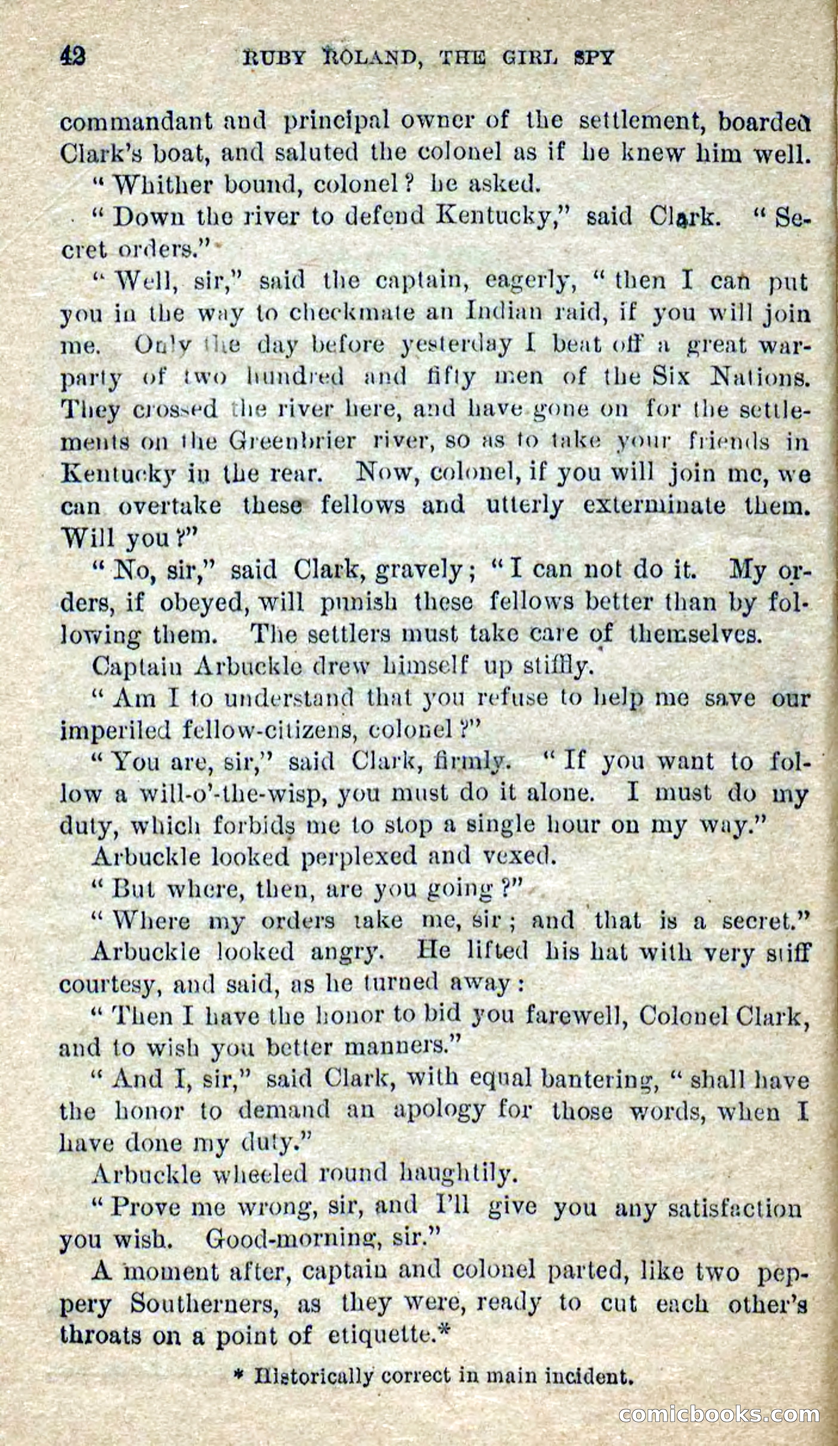 Beadle's Dime Novels No. 277: Ruby Roland, the Girl Spy — page 38 of 100