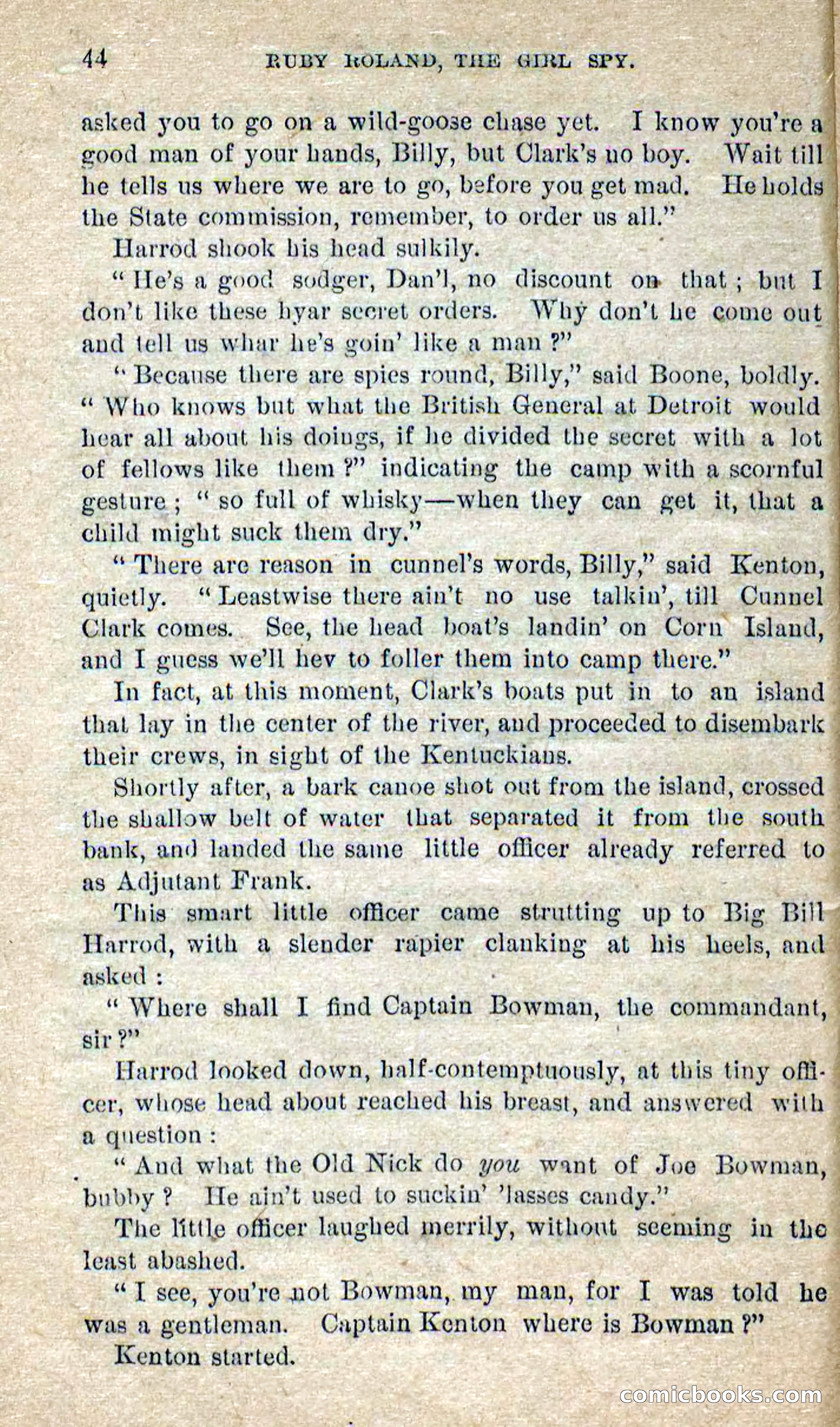 Beadle's Dime Novels No. 277: Ruby Roland, the Girl Spy — page 40 of 100