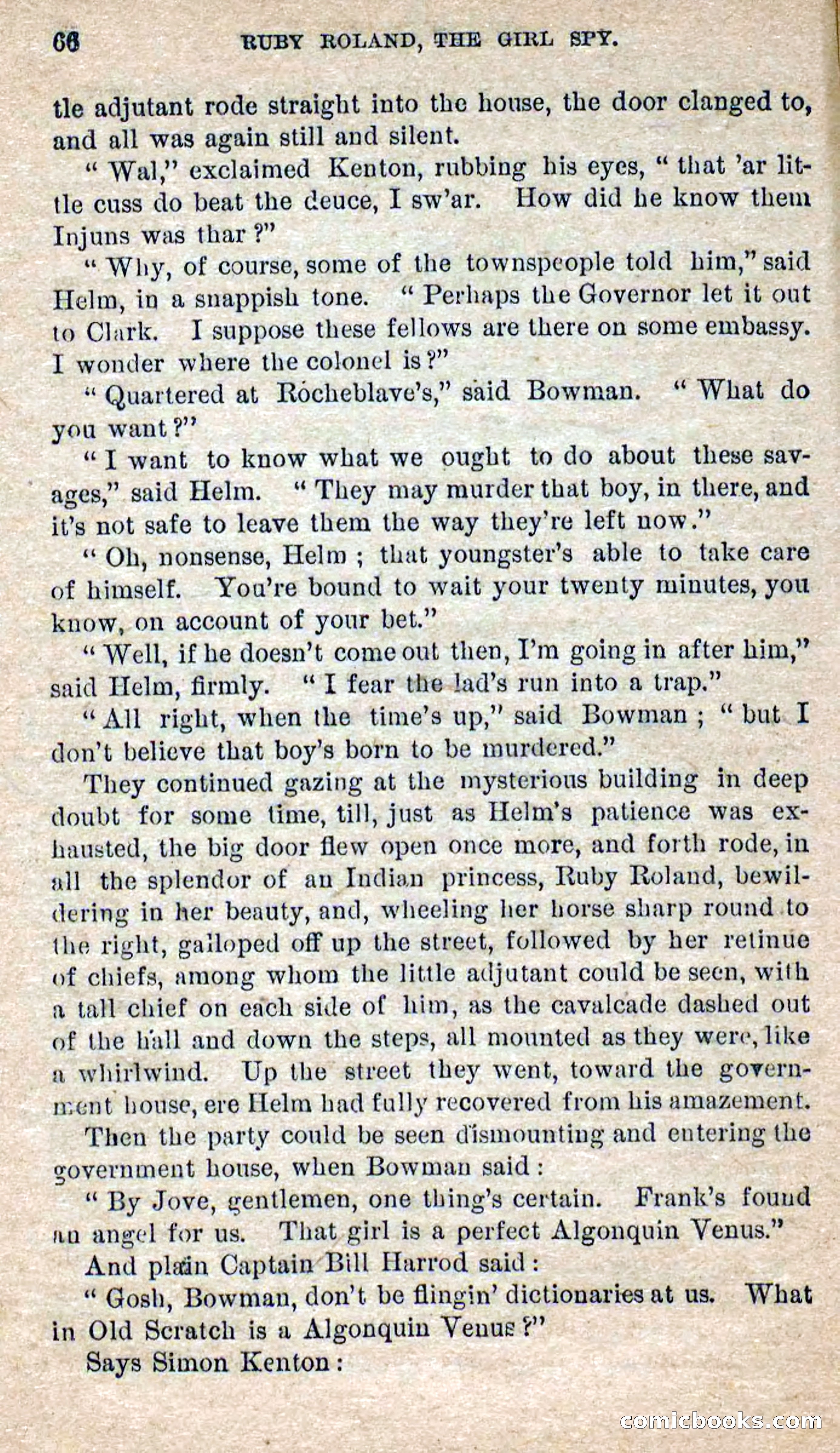 Beadle's Dime Novels No. 277: Ruby Roland, the Girl Spy — page 62 of 100