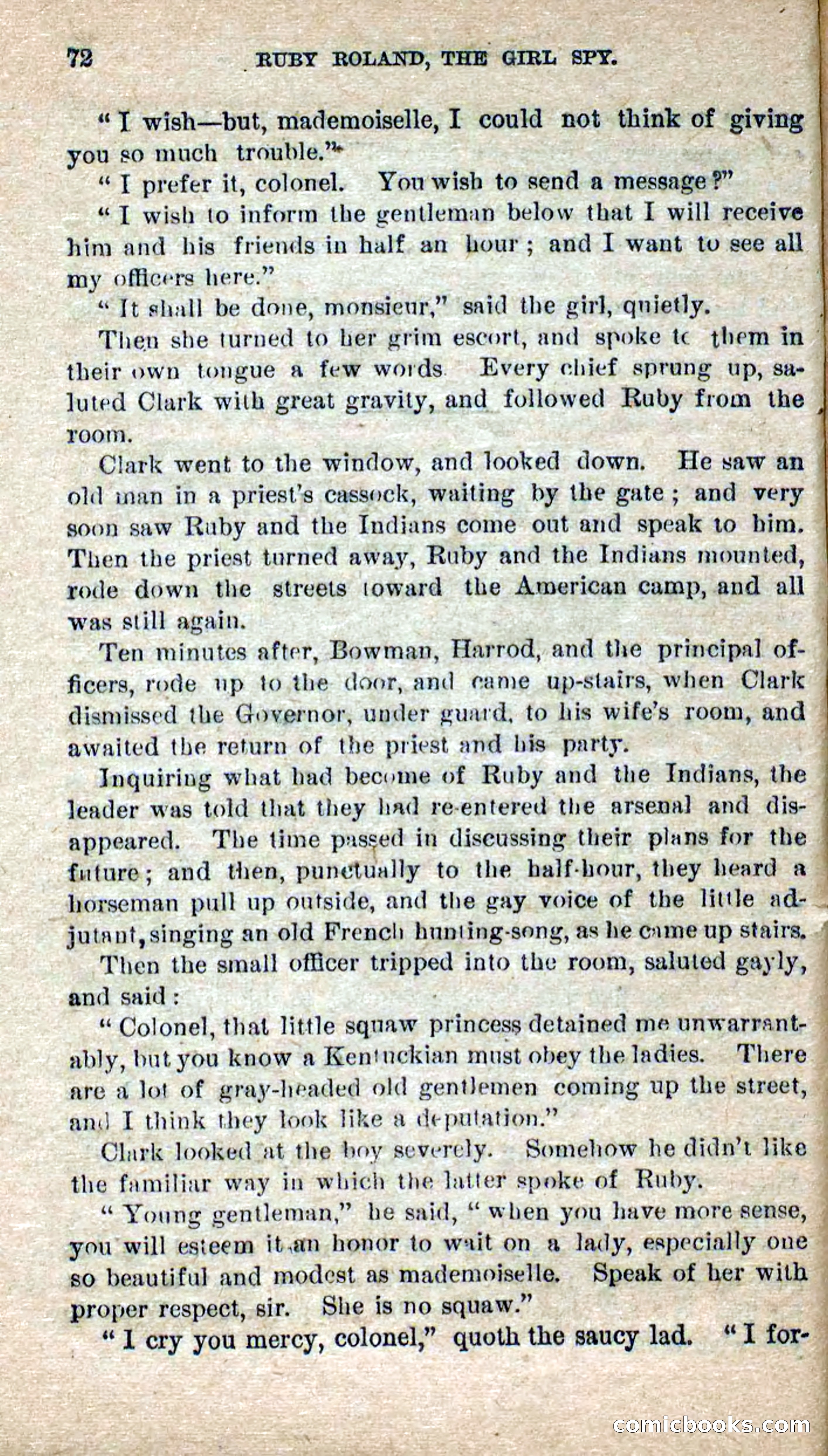 Beadle's Dime Novels No. 277: Ruby Roland, the Girl Spy — page 68 of 100